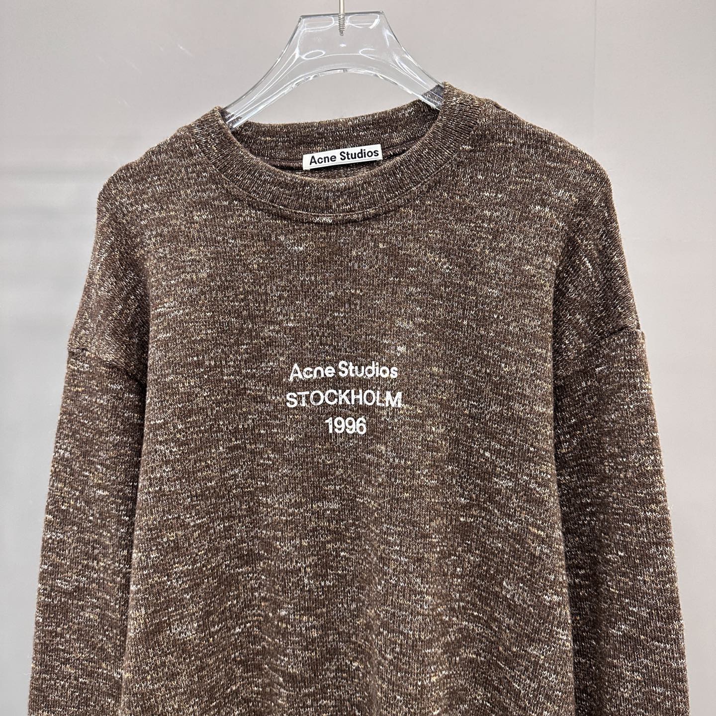 Acne ｜ 新款长袖t，经典印花标，特殊羊毛混纺面料，男女同款，尺码sml