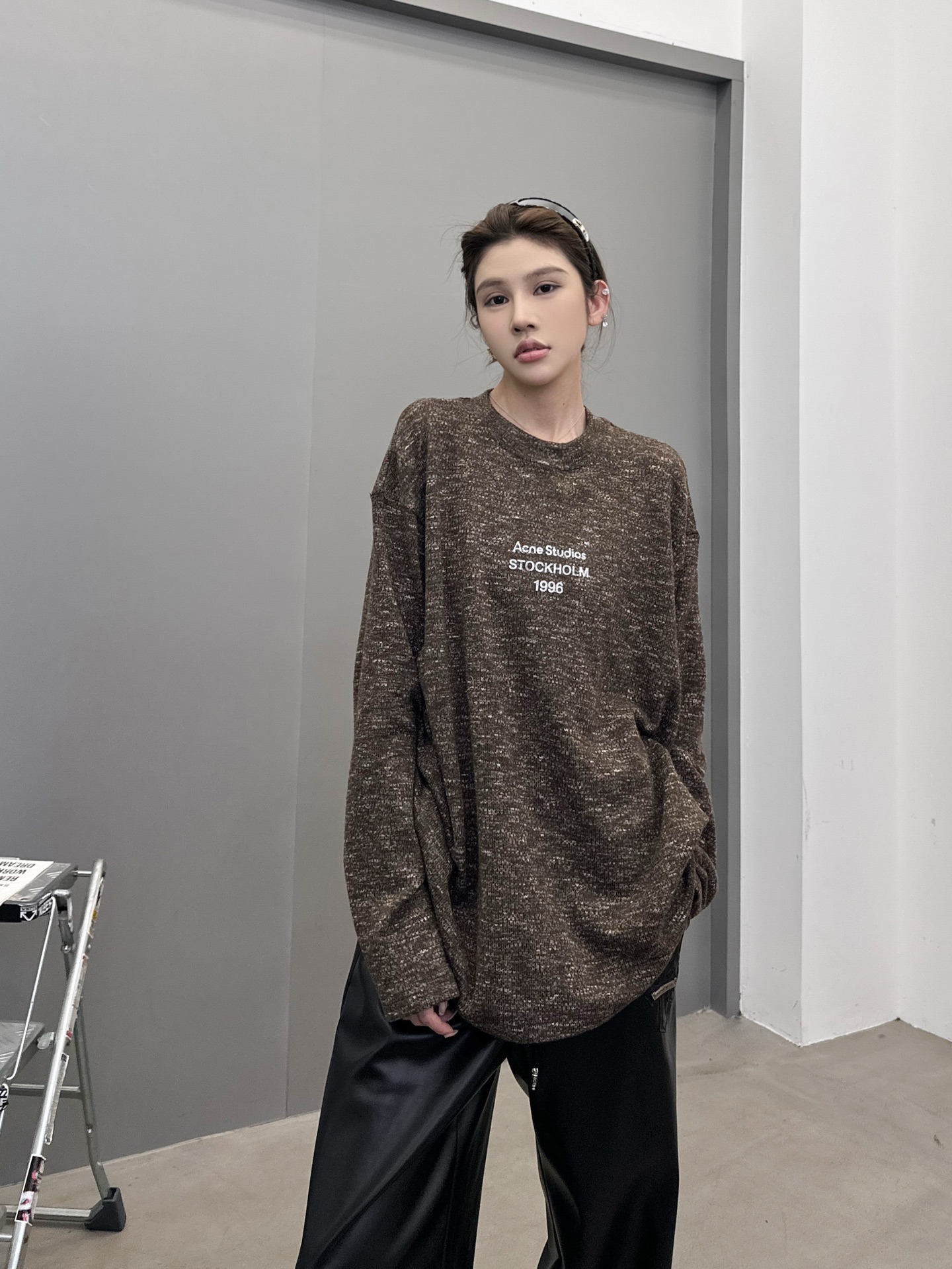 Acne ｜ 新款长袖t，经典印花标，特殊羊毛混纺面料，男女同款，尺码sml