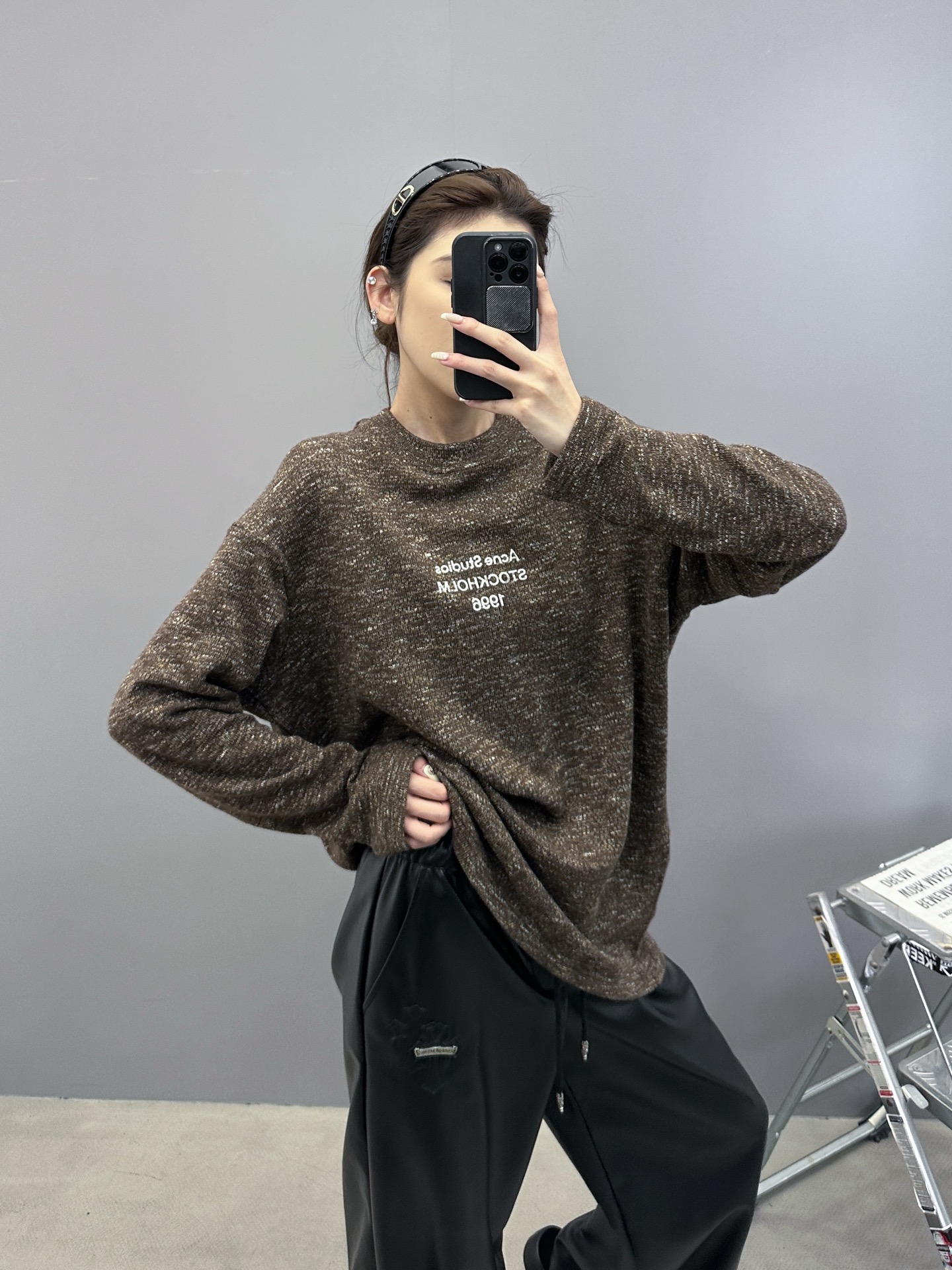 Acne ｜ 新款长袖t，经典印花标，特殊羊毛混纺面料，男女同款，尺码sml