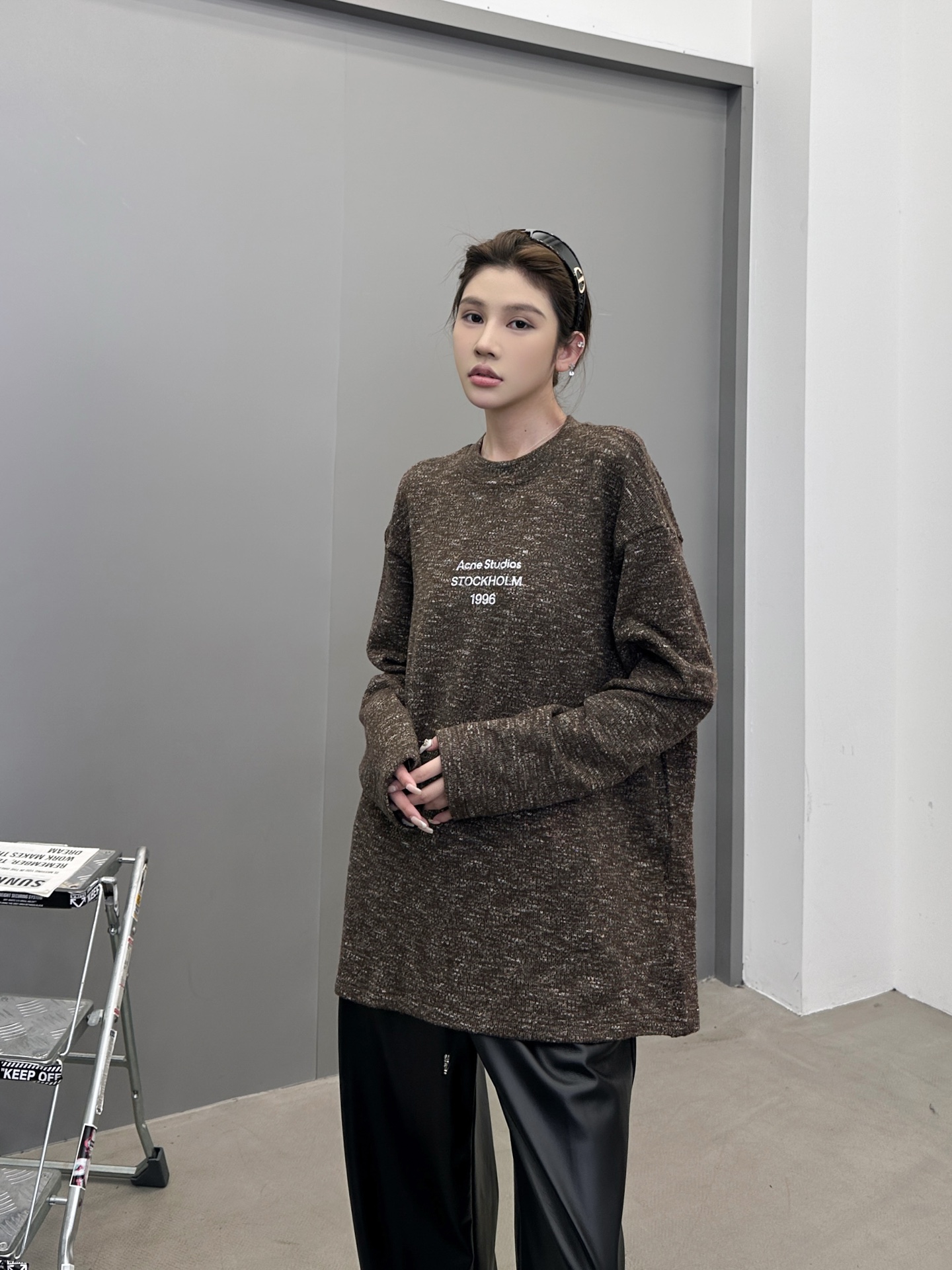 Acne ｜ 新款长袖t，经典印花标，特殊羊毛混纺面料，男女同款，尺码sml