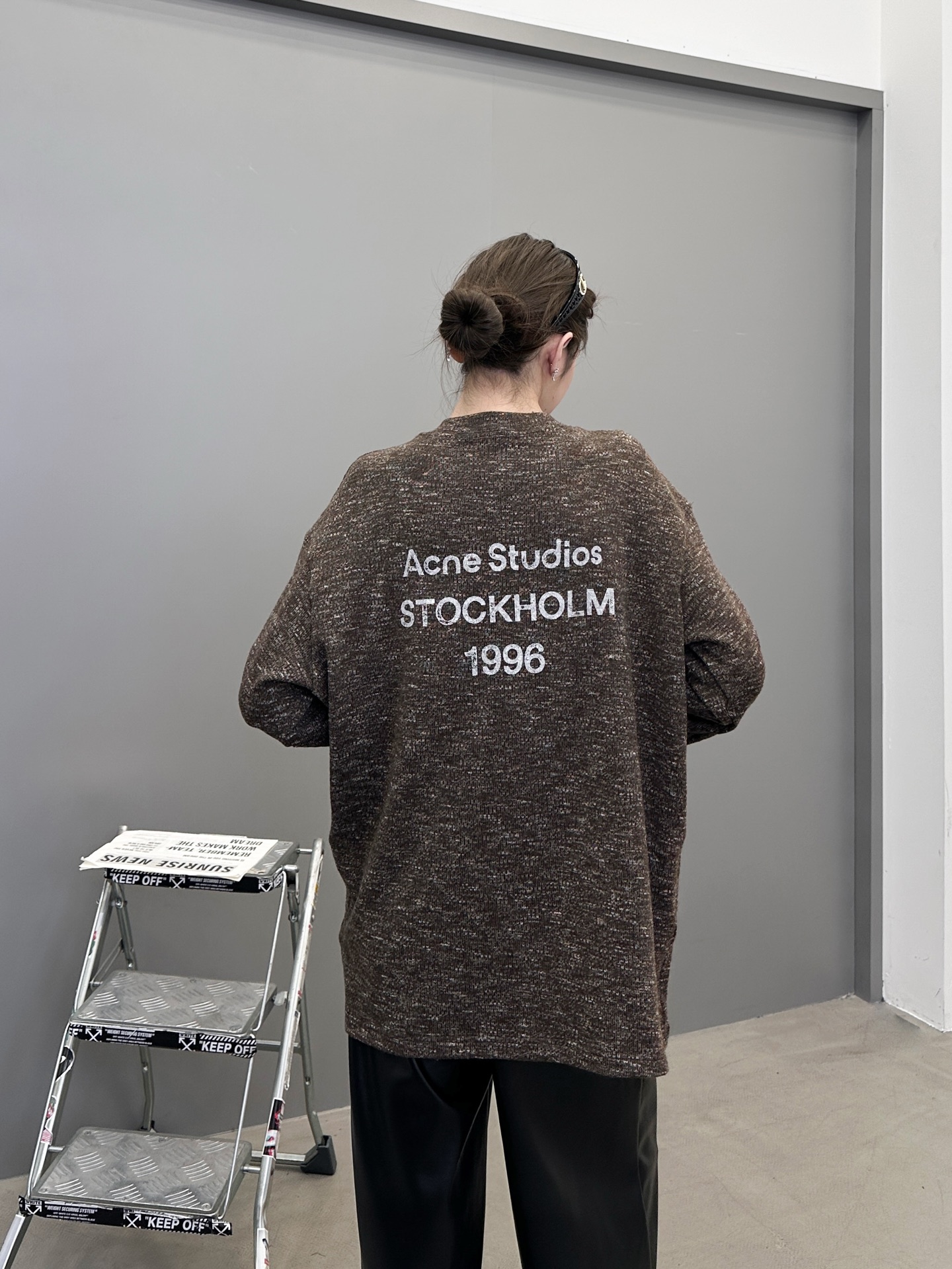 Acne ｜ 新款长袖t，经典印花标，特殊羊毛混纺面料，男女同款，尺码sml