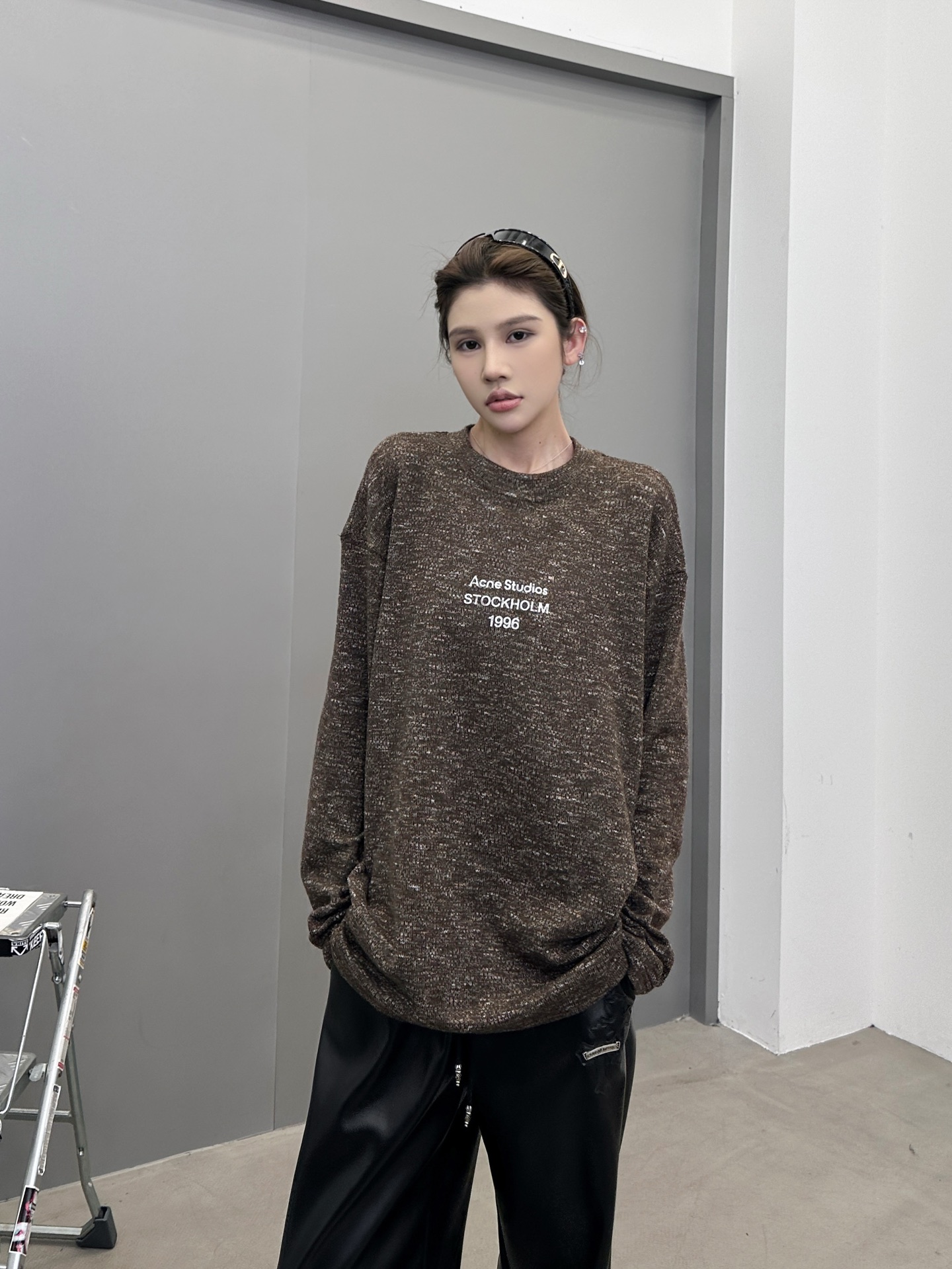 Acne ｜ 新款长袖t，经典印花标，特殊羊毛混纺面料，男女同款，尺码sml