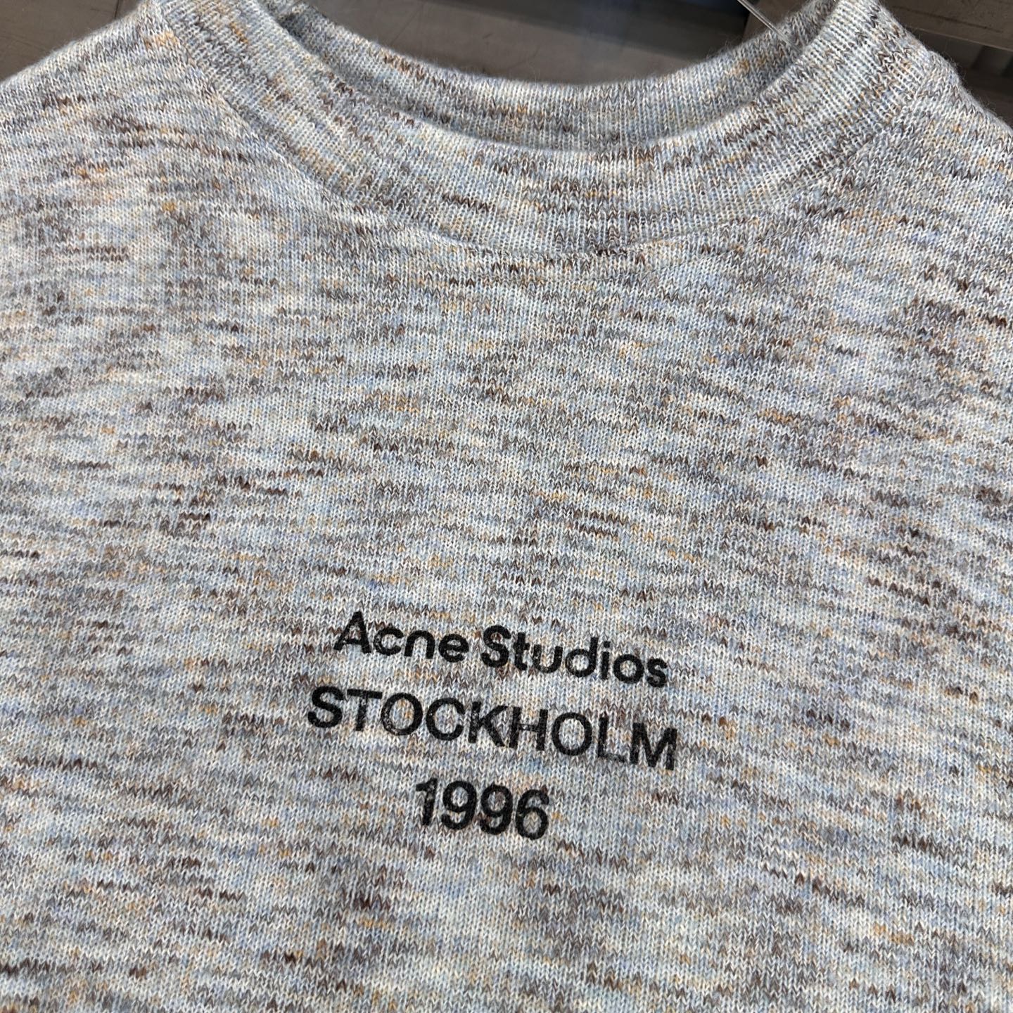 Acne ｜ 新款长袖t，经典印花标，特殊羊毛混纺面料，男女同款，尺码sml