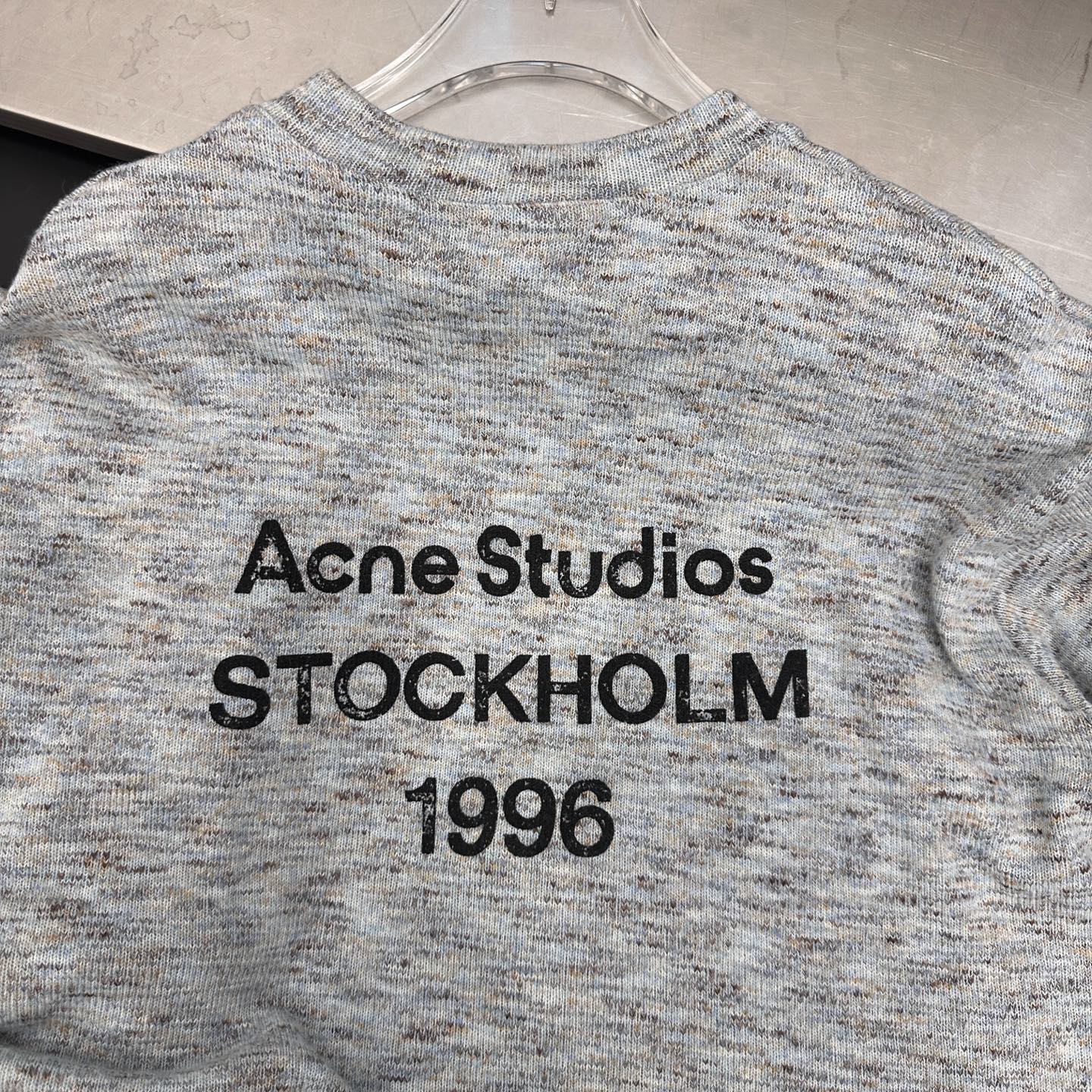 Acne ｜ 新款长袖t，经典印花标，特殊羊毛混纺面料，男女同款，尺码sml