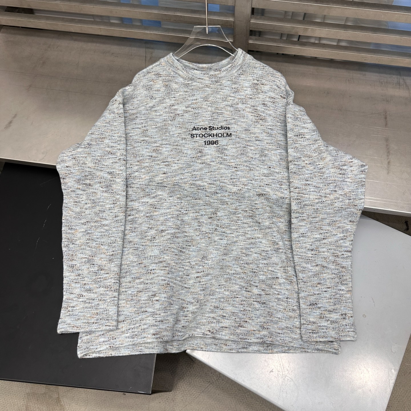 Acne ｜ 新款长袖t，经典印花标，特殊羊毛混纺面料，男女同款，尺码sml