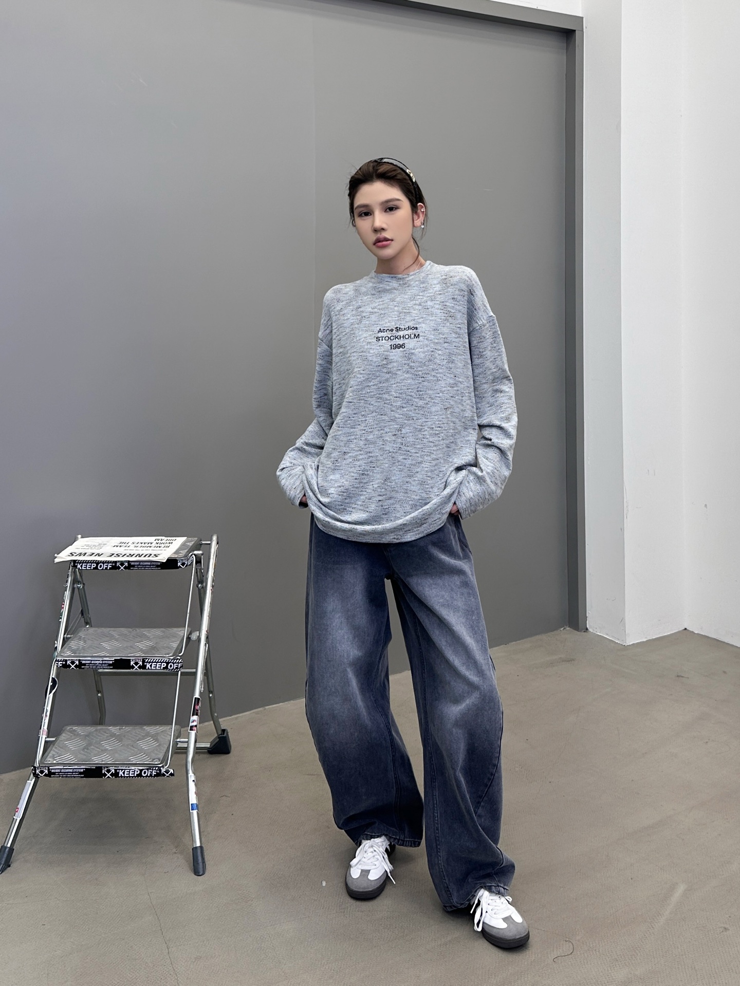 Acne ｜ 新款长袖t，经典印花标，特殊羊毛混纺面料，男女同款，尺码sml