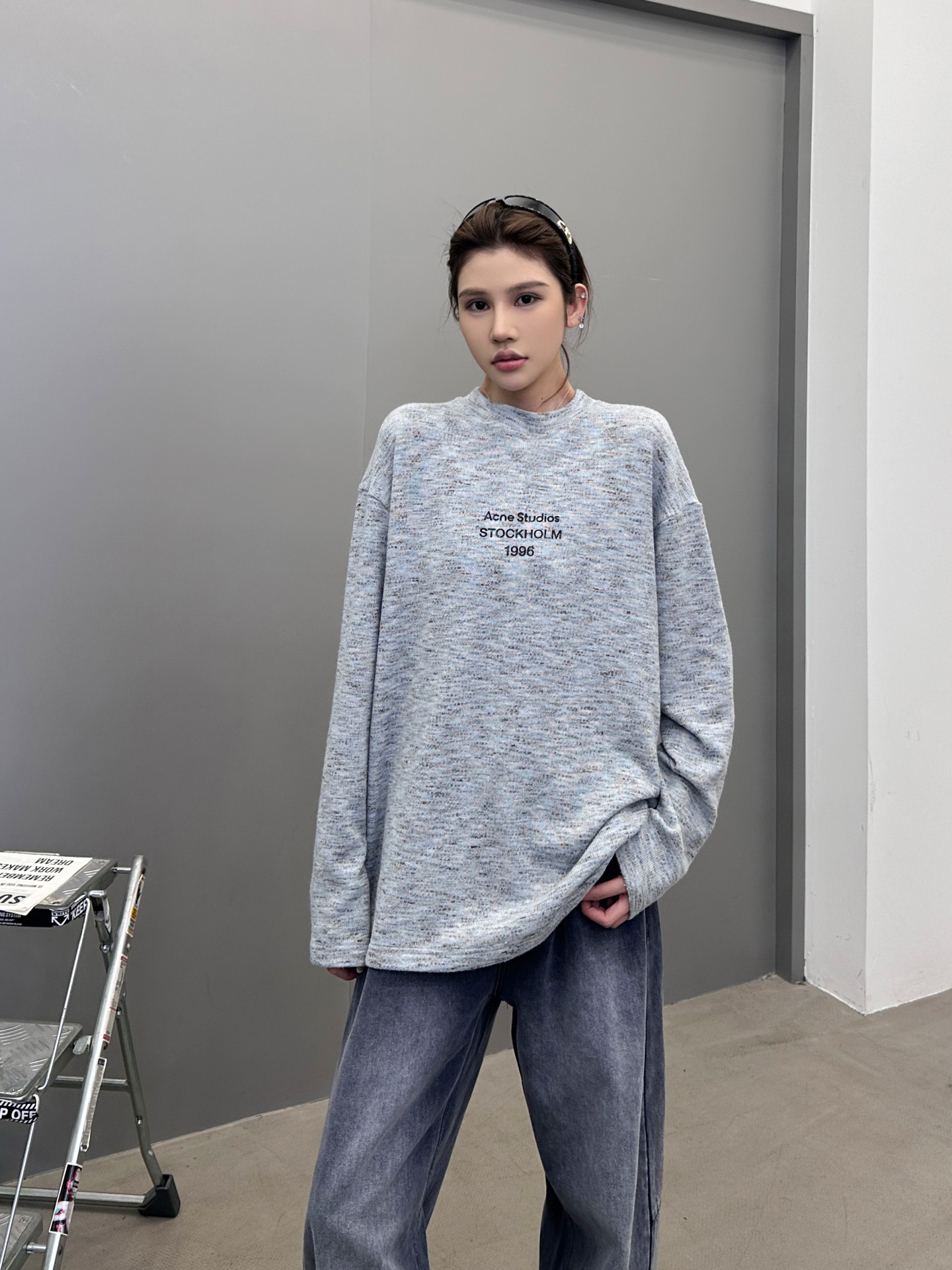 Acne ｜ 新款长袖t，经典印花标，特殊羊毛混纺面料，男女同款，尺码sml