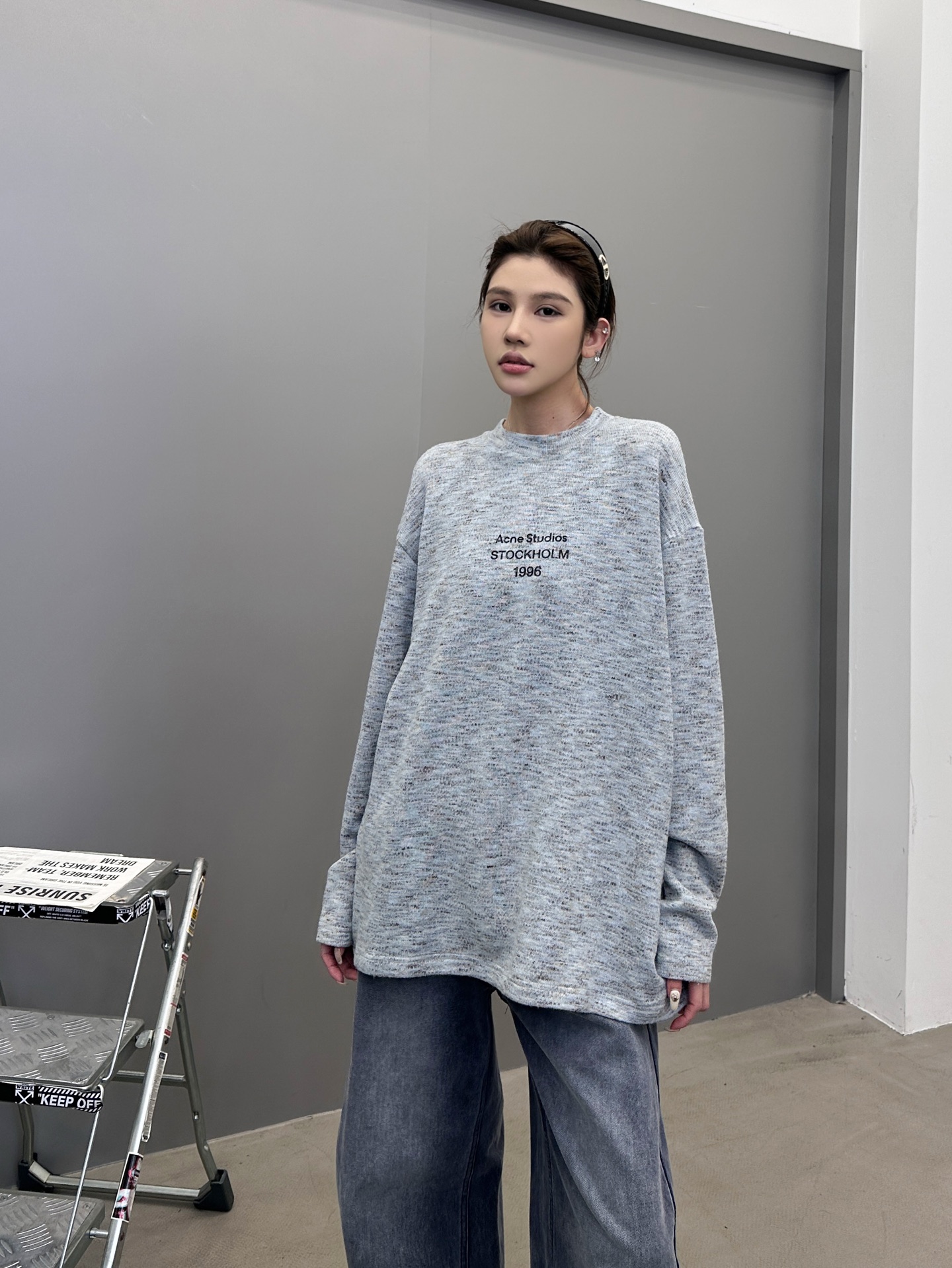 Acne ｜ 新款长袖t，经典印花标，特殊羊毛混纺面料，男女同款，尺码sml