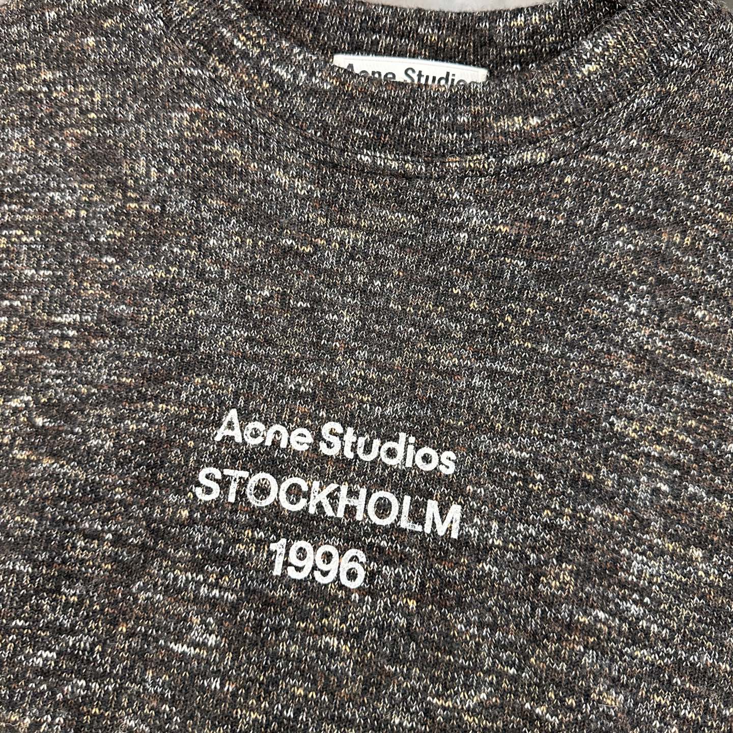 Acne ｜ 新款长袖t，经典印花标，特殊羊毛混纺面料，男女同款，尺码sml