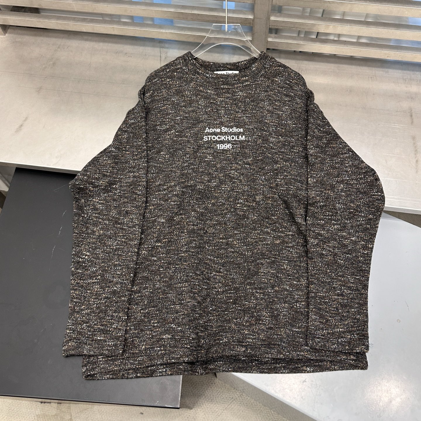 Acne ｜ 新款长袖t，经典印花标，特殊羊毛混纺面料，男女同款，尺码sml