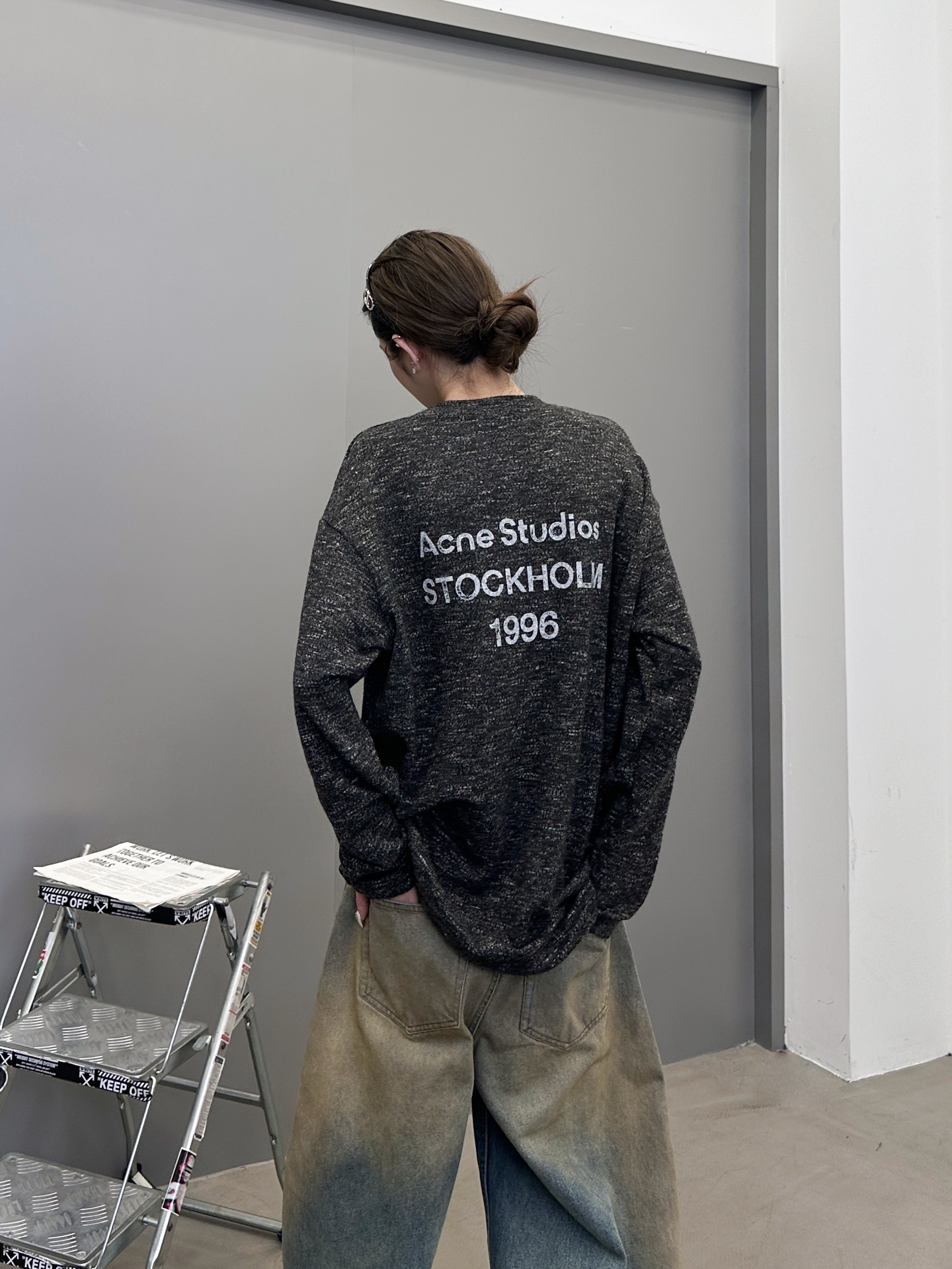 Acne ｜ 新款长袖t，经典印花标，特殊羊毛混纺面料，男女同款，尺码sml