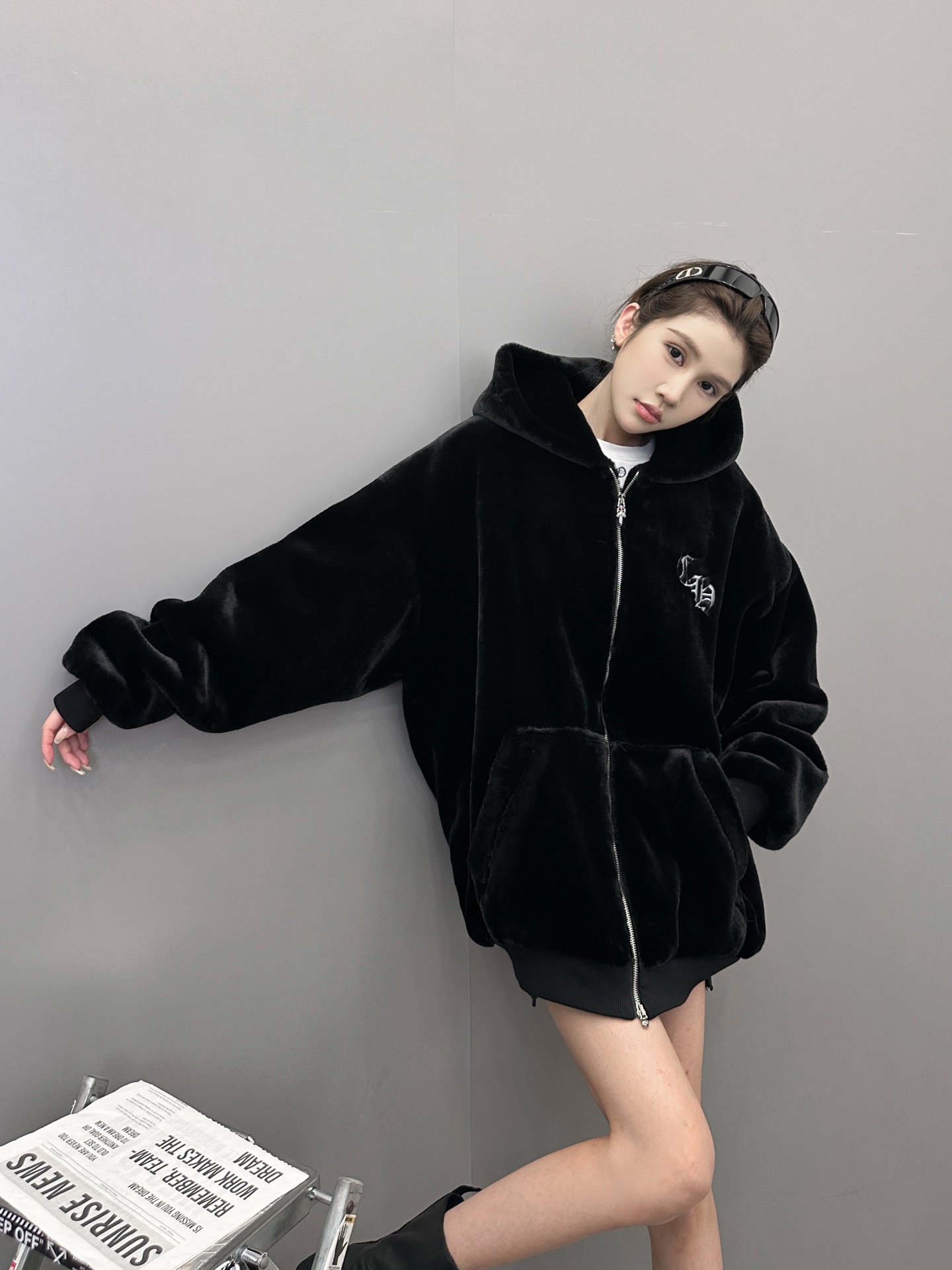 克罗心 ｜ 新款棉外套，环保再生仿毛面料加品牌提花定制里布，休闲时尚棉服款式，男女同款，尺码sml