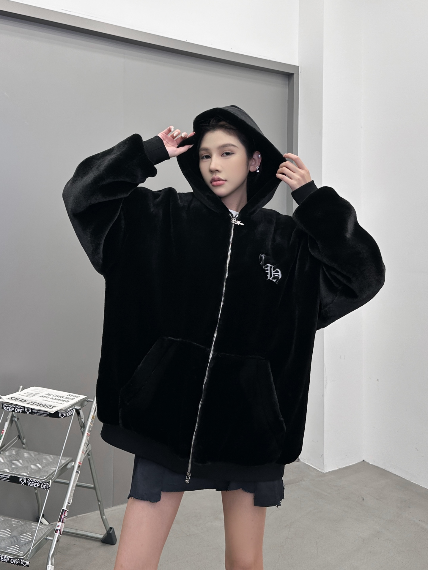 克罗心 ｜ 新款棉外套，环保再生仿毛面料加品牌提花定制里布，休闲时尚棉服款式，男女同款，尺码sml