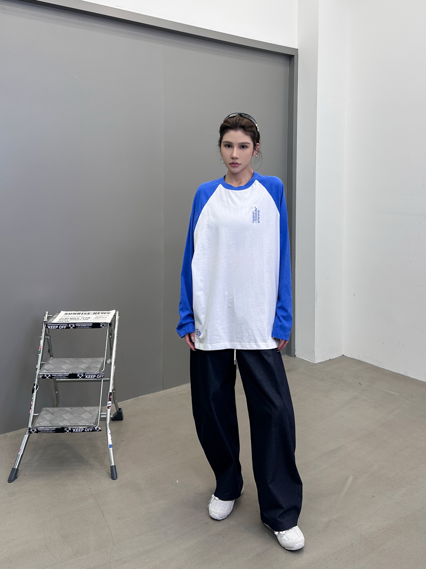 克罗心 ｜ 新款长袖t，成衣洗水多处印花工艺，拼接撞色款式，男女同款，尺码sml