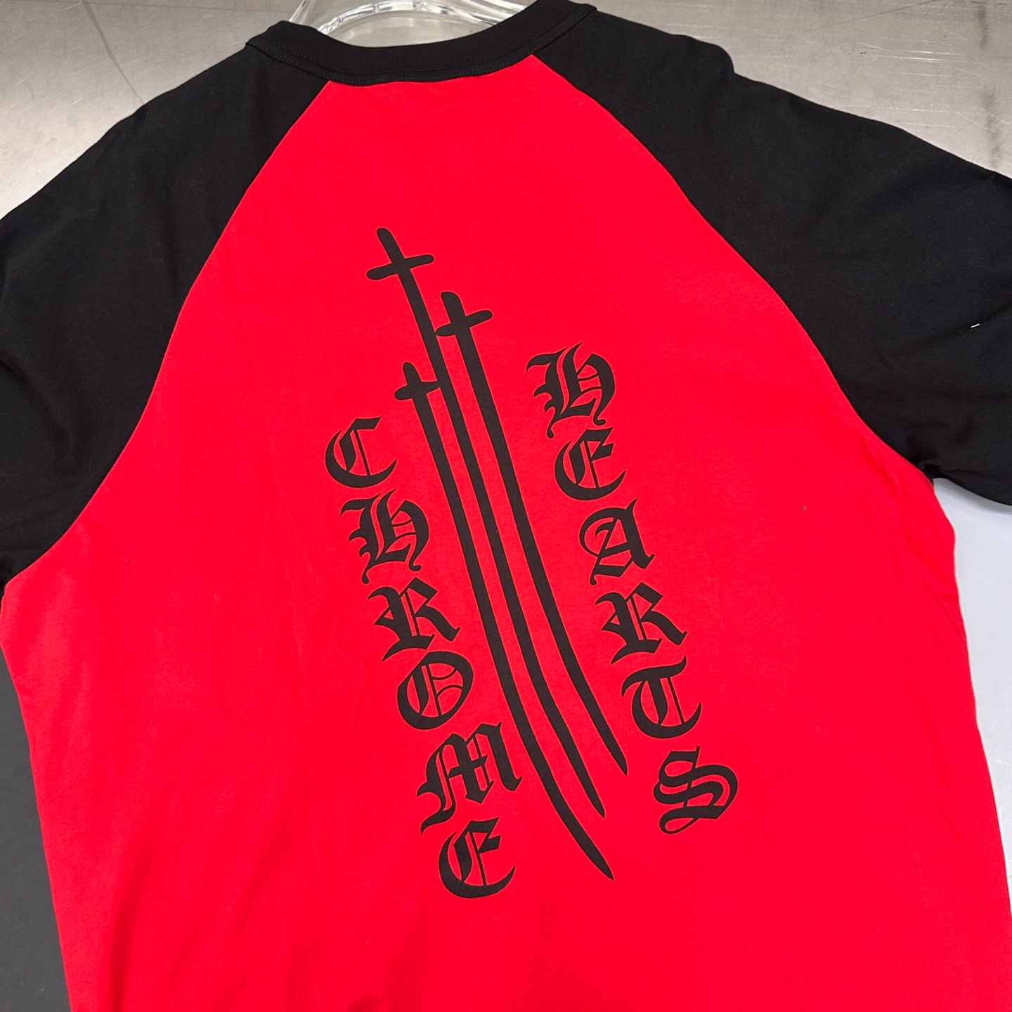 克罗心 ｜ 新款长袖t，成衣洗水多处印花工艺，拼接撞色款式，男女同款，尺码sml