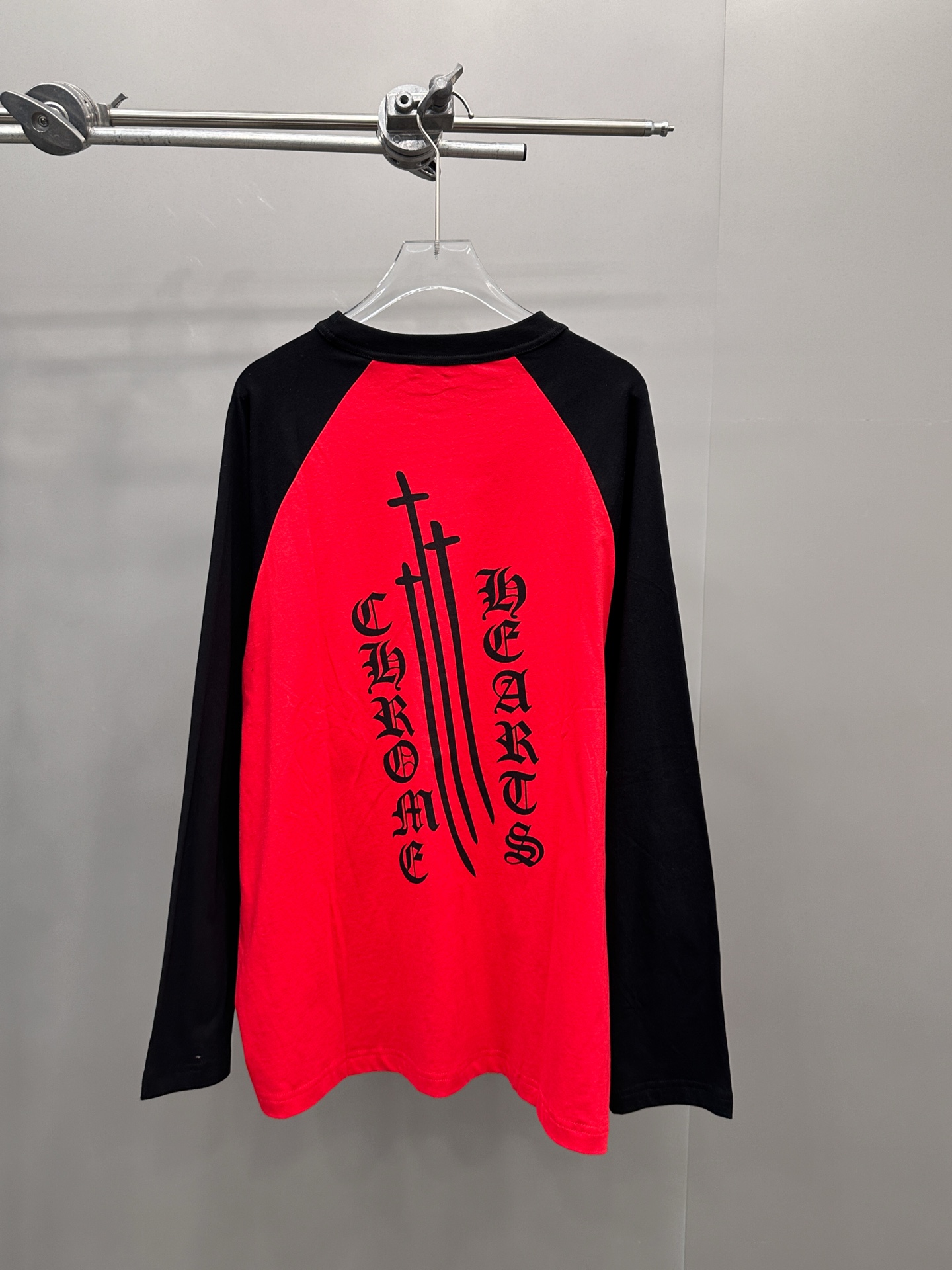 Chrome Hearts new long sleeve T-shirt, multi-print, color block, unisex sizes S/M/L.-Big cat