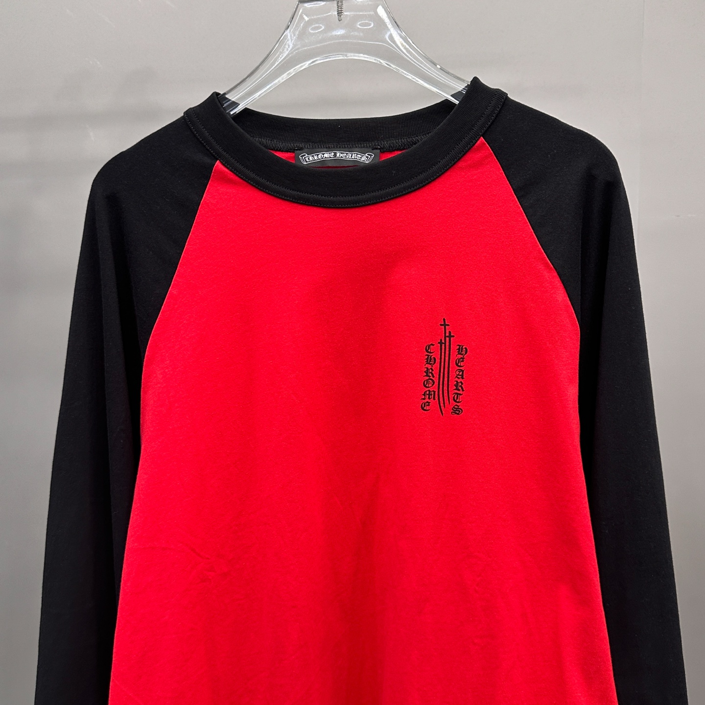 Chrome Hearts new long sleeve T-shirt, multi-print, color block, unisex sizes S/M/L.-Big cat