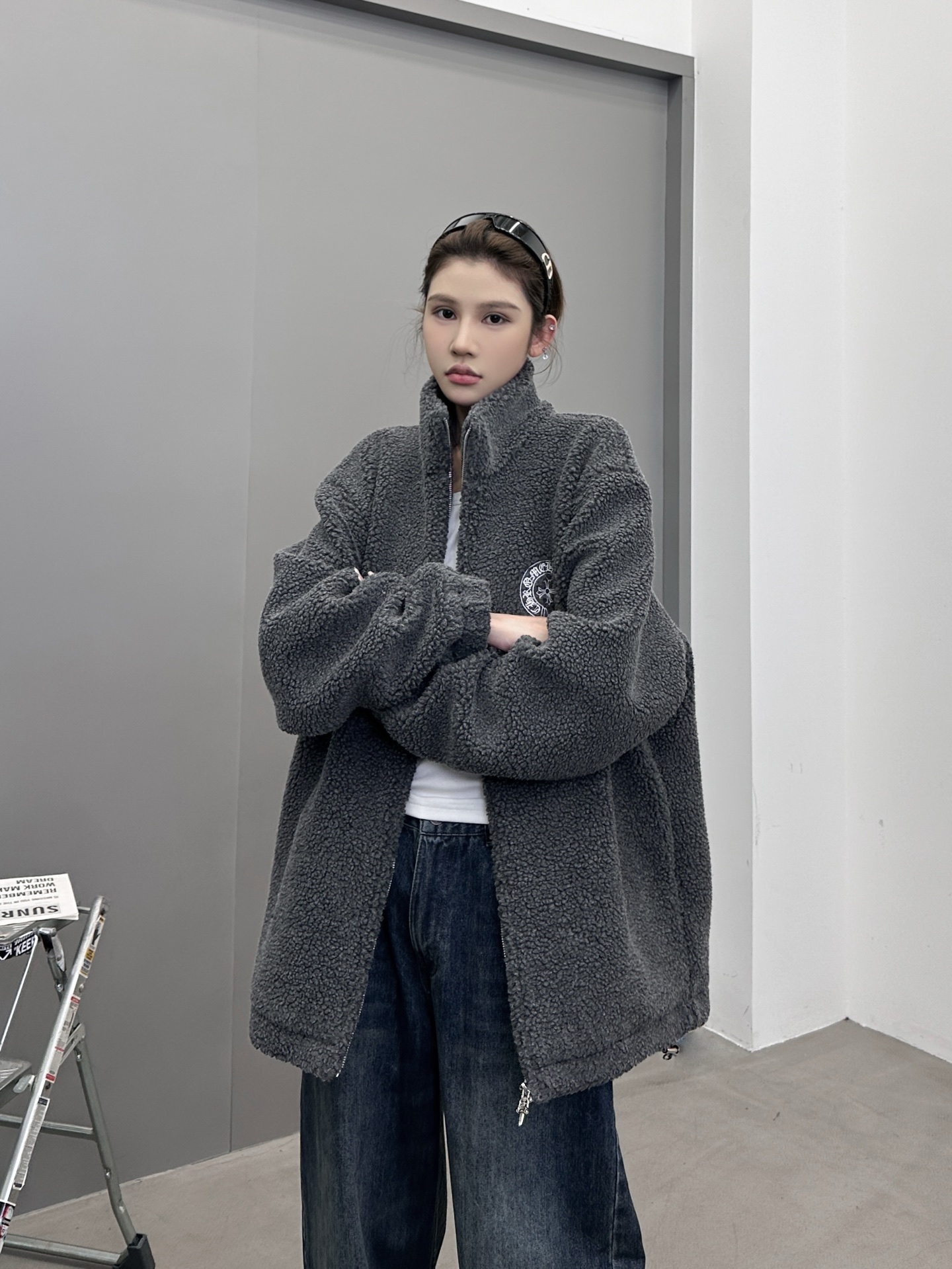 克罗心 ｜ 新款摇粒绒外套，全身多处刺绣标，高密加厚摇粒绒保暖面料，男女同款，尺码sml