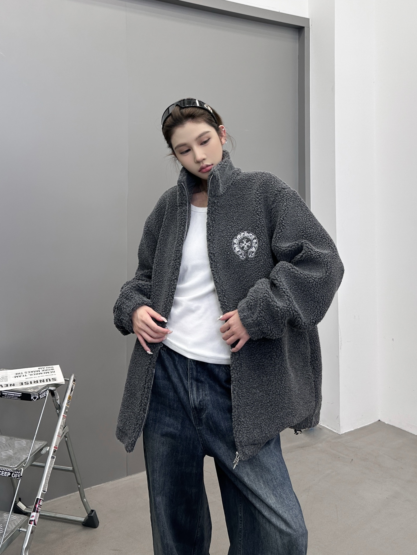 克罗心 ｜ 新款摇粒绒外套，全身多处刺绣标，高密加厚摇粒绒保暖面料，男女同款，尺码sml