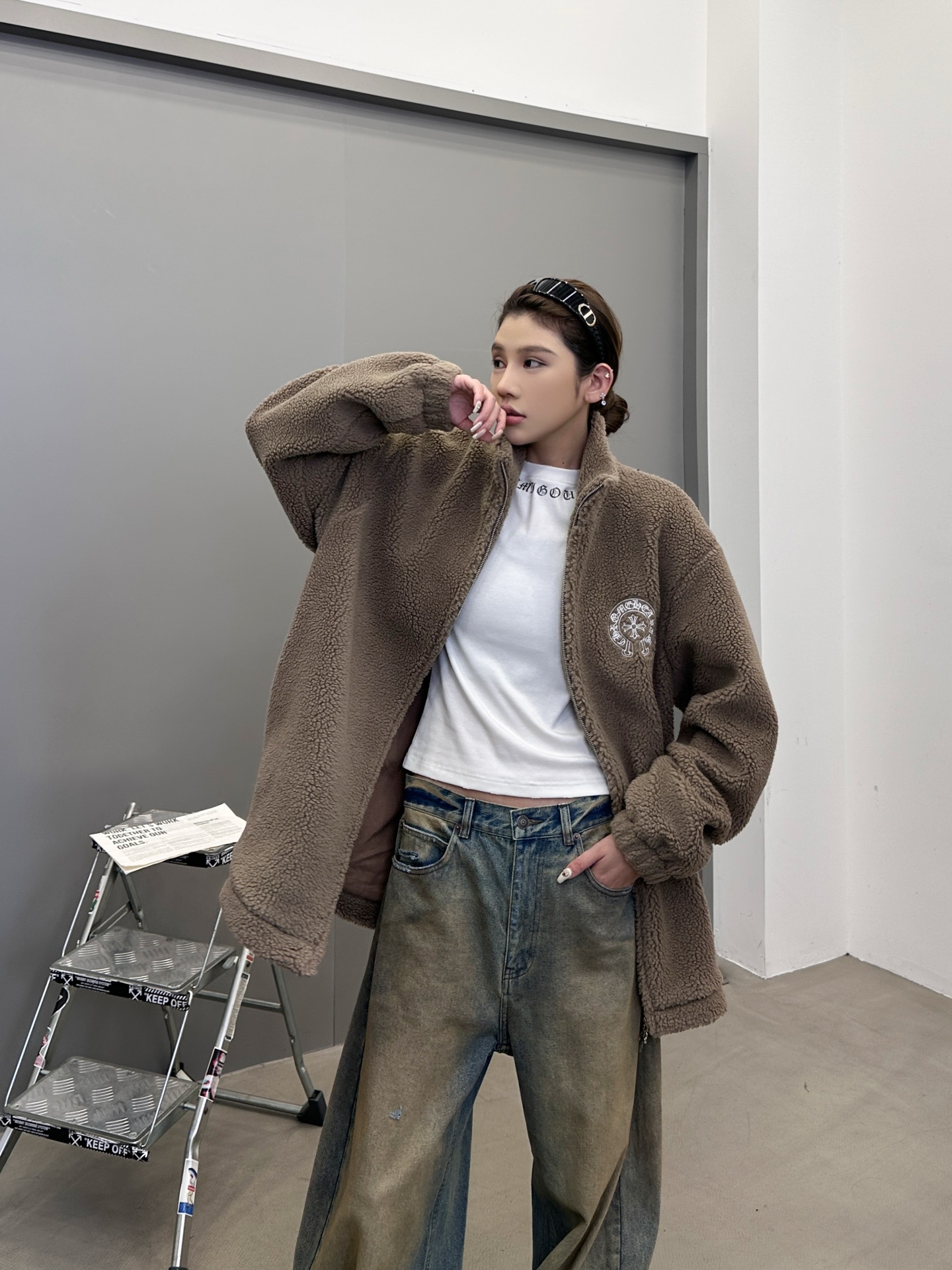 克罗心 ｜ 新款摇粒绒外套，全身多处刺绣标，高密加厚摇粒绒保暖面料，男女同款，尺码sml