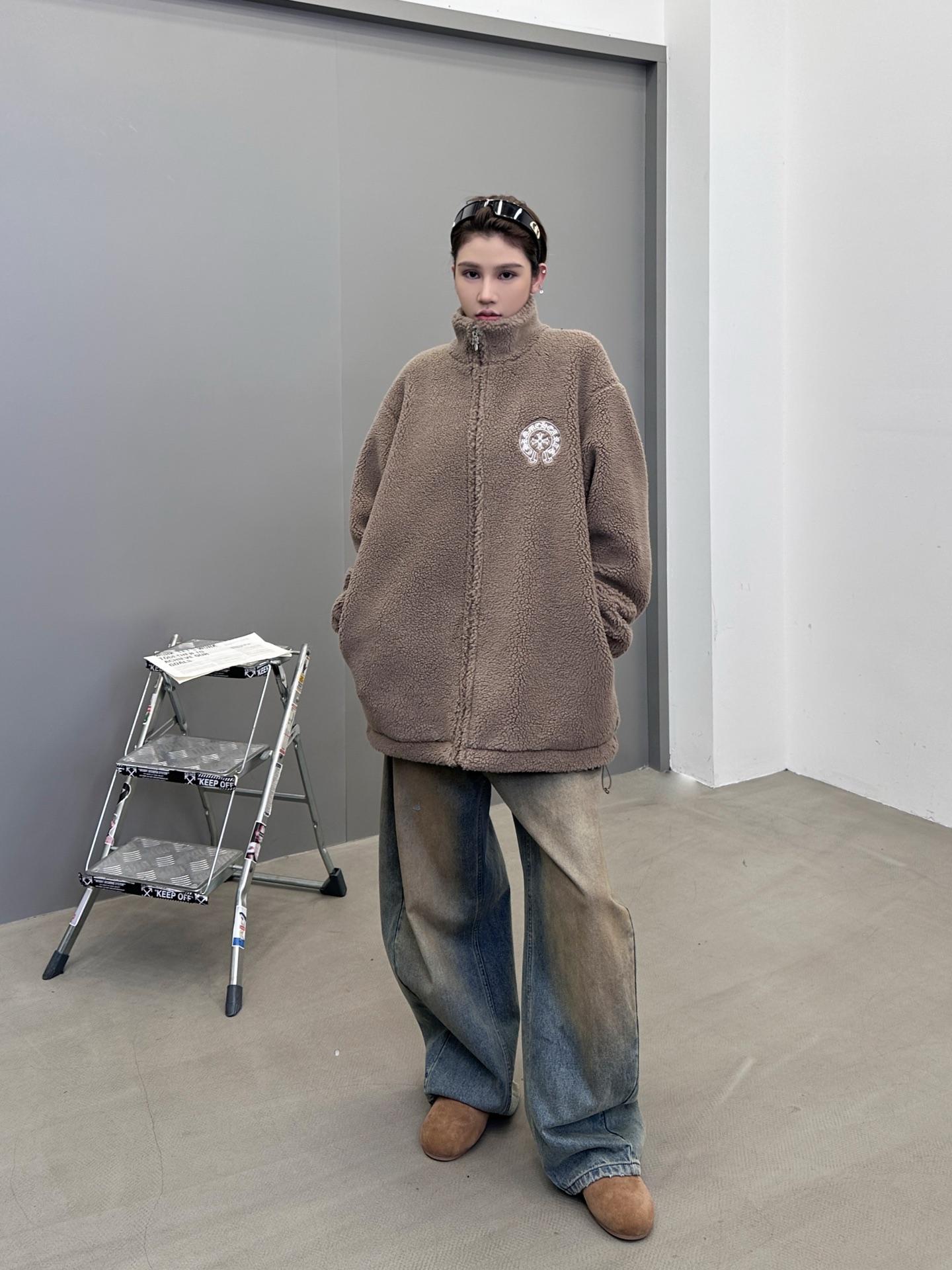 克罗心 ｜ 新款摇粒绒外套，全身多处刺绣标，高密加厚摇粒绒保暖面料，男女同款，尺码sml