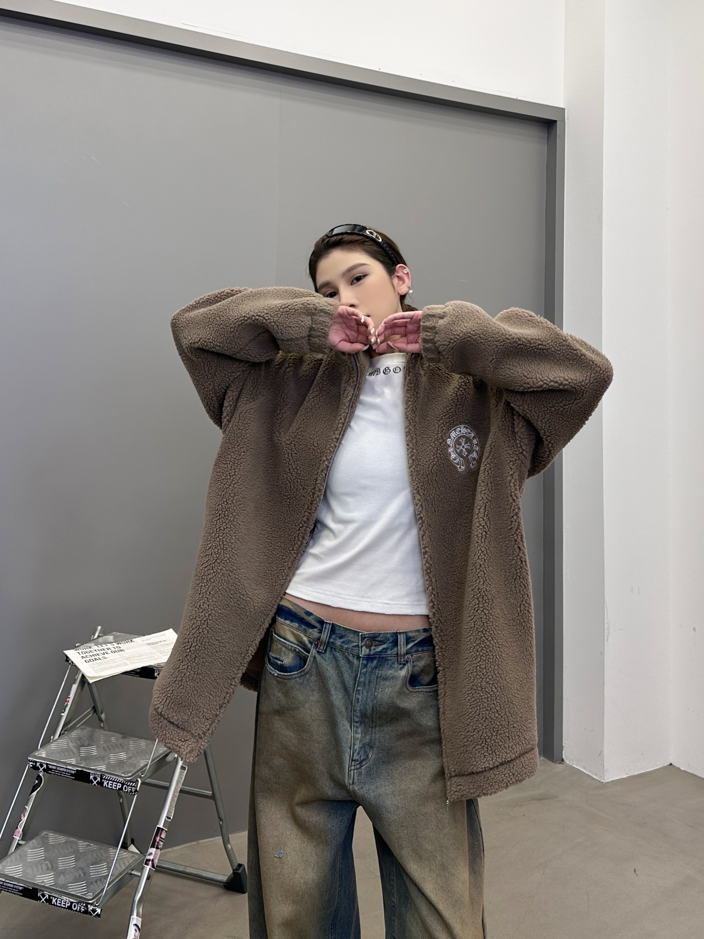 克罗心 ｜ 新款摇粒绒外套，全身多处刺绣标，高密加厚摇粒绒保暖面料，男女同款，尺码sml