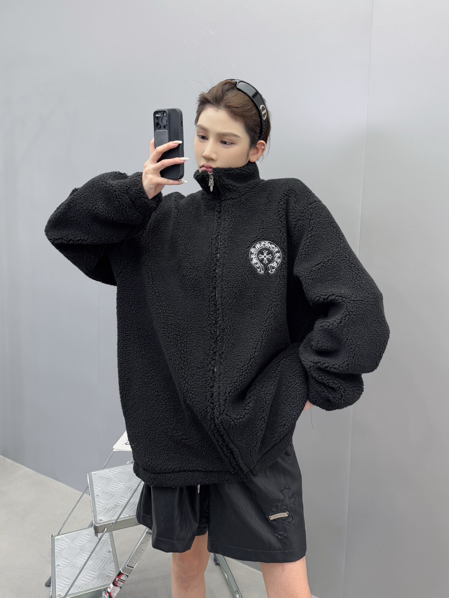 克罗心 ｜ 新款摇粒绒外套，全身多处刺绣标，高密加厚摇粒绒保暖面料，男女同款，尺码sml