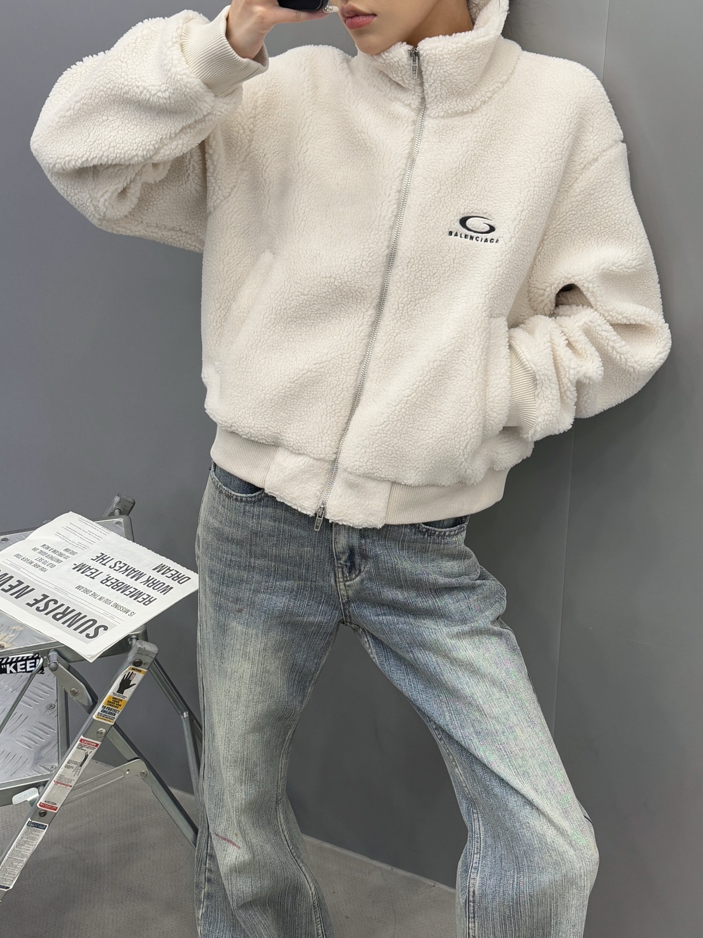 巴黎 ｜ 新款摇粒绒外套，经典刺绣标，高密加厚摇粒绒保暖面料，休闲时尚，尺码sml