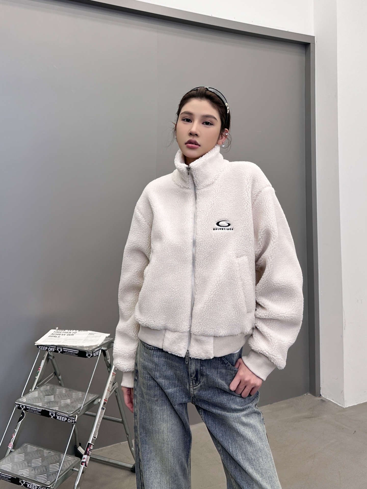 巴黎 ｜ 新款摇粒绒外套，经典刺绣标，高密加厚摇粒绒保暖面料，休闲时尚，尺码sml