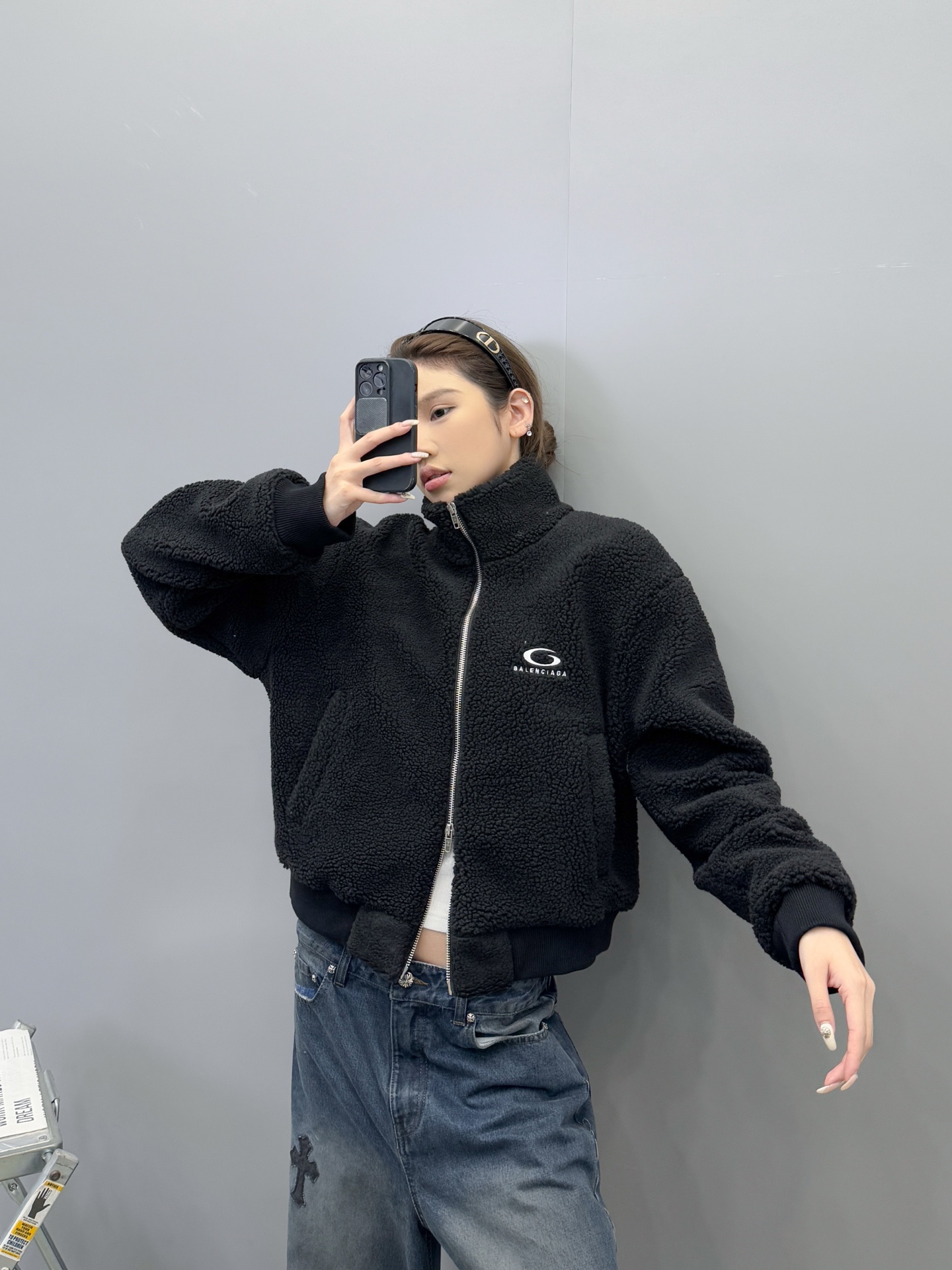 巴黎 ｜ 新款摇粒绒外套，经典刺绣标，高密加厚摇粒绒保暖面料，休闲时尚，尺码sml