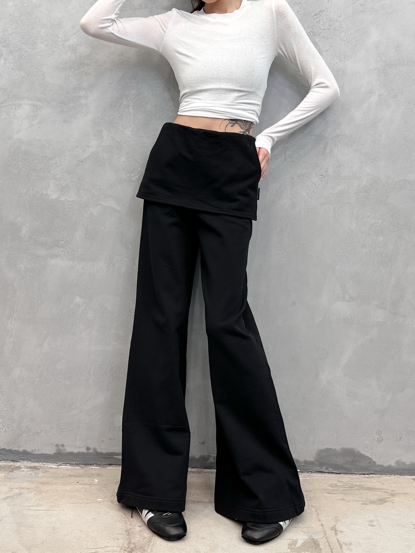 Acne ｜ 新款休闲裤，成衣洗水工艺加假两件款式，休闲时尚，尺码sml