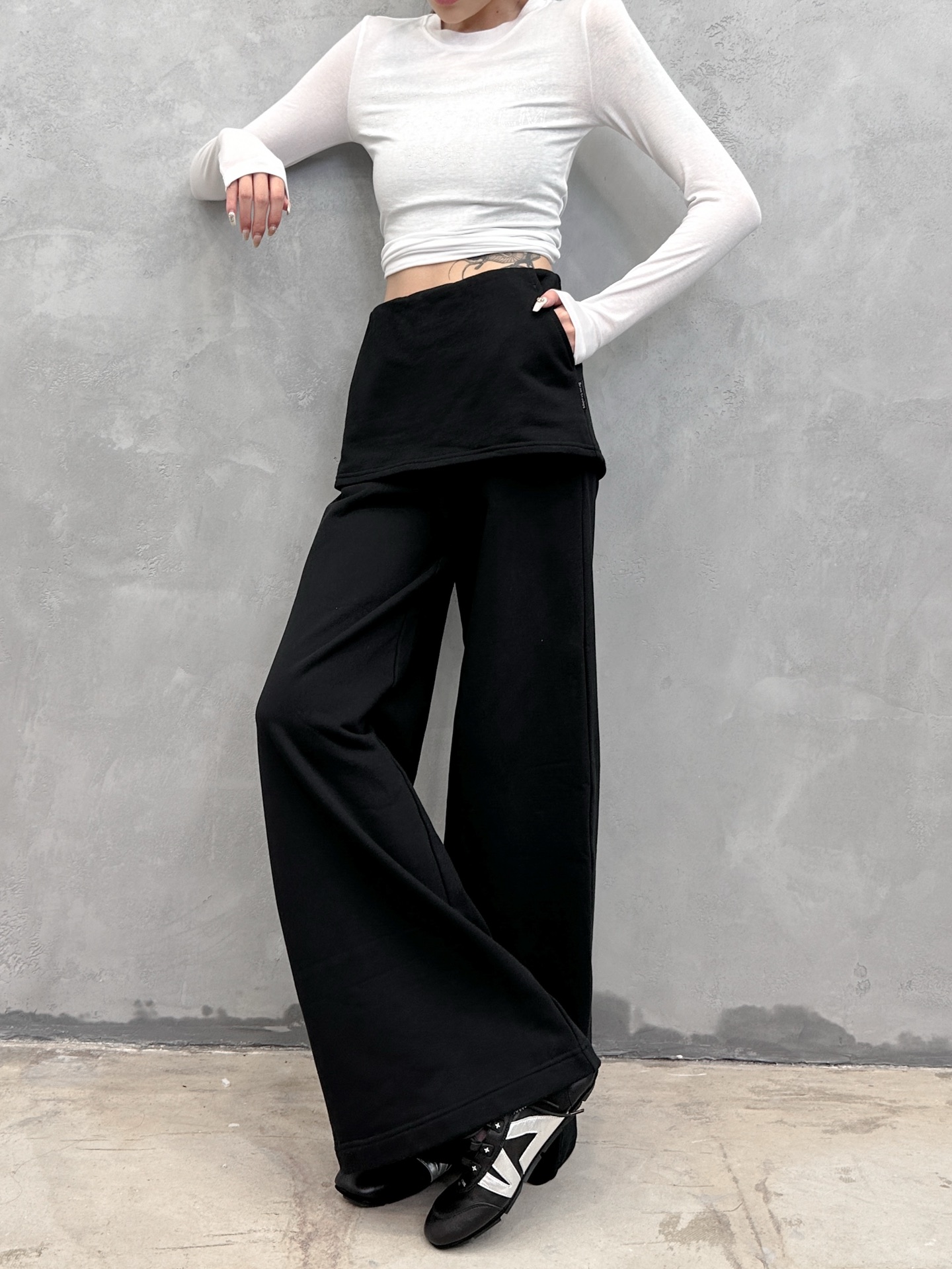 Acne ｜ 新款休闲裤，成衣洗水工艺加假两件款式，休闲时尚，尺码sml