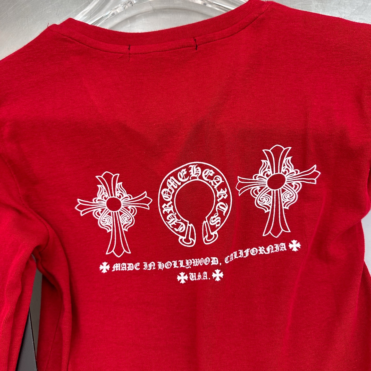 克罗心 ｜ 新款长袖打底，成衣洗水印花工艺，人棉混纺面料，休闲时尚，尺码sml