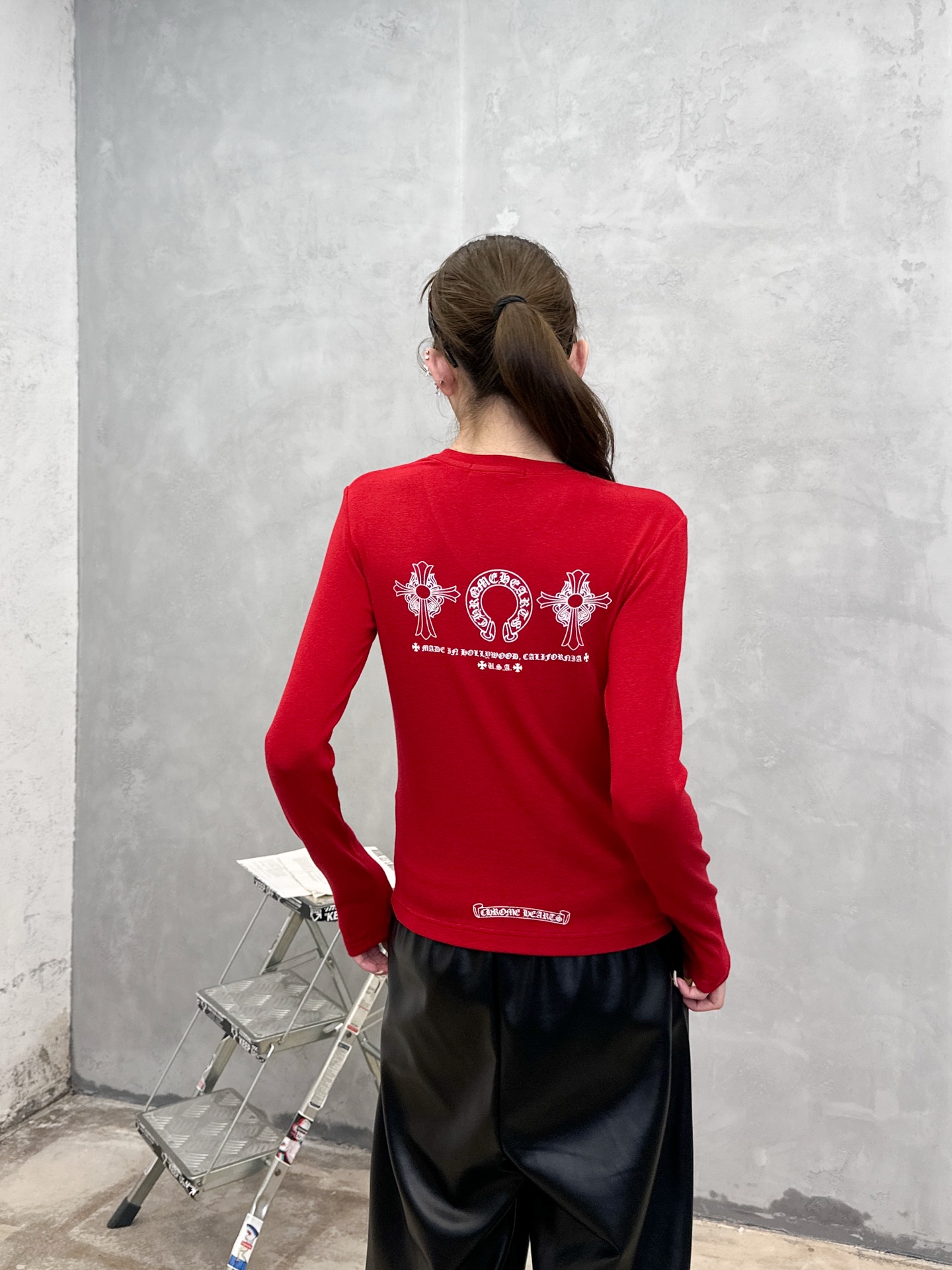 克罗心 ｜ 新款长袖打底，成衣洗水印花工艺，人棉混纺面料，休闲时尚，尺码sml