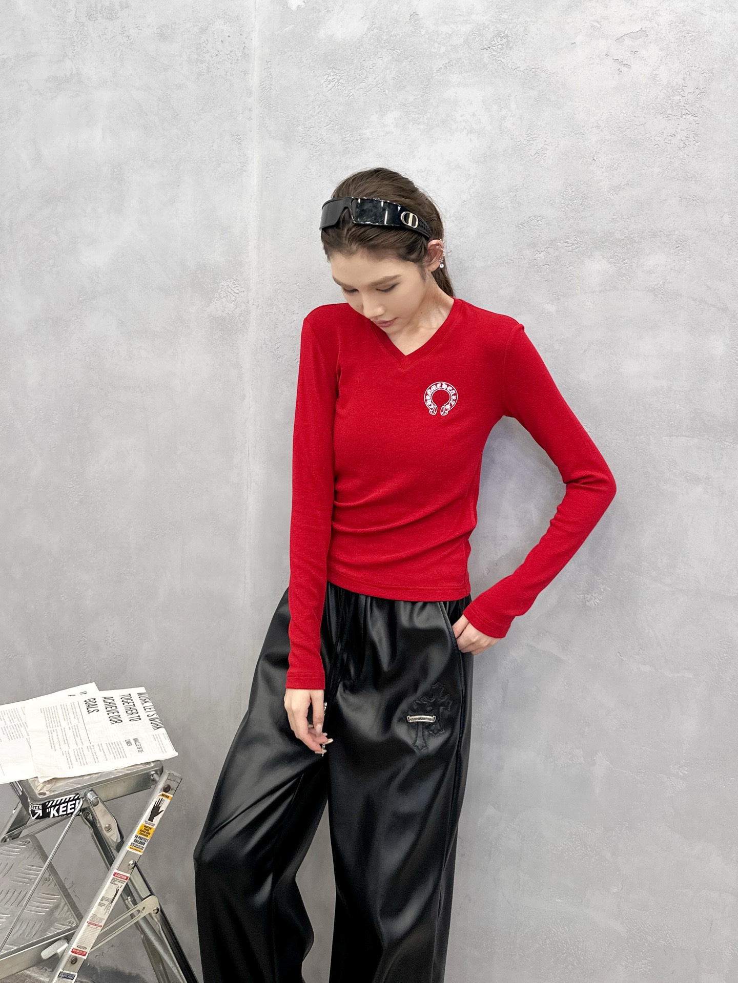 克罗心 ｜ 新款长袖打底，成衣洗水印花工艺，人棉混纺面料，休闲时尚，尺码sml