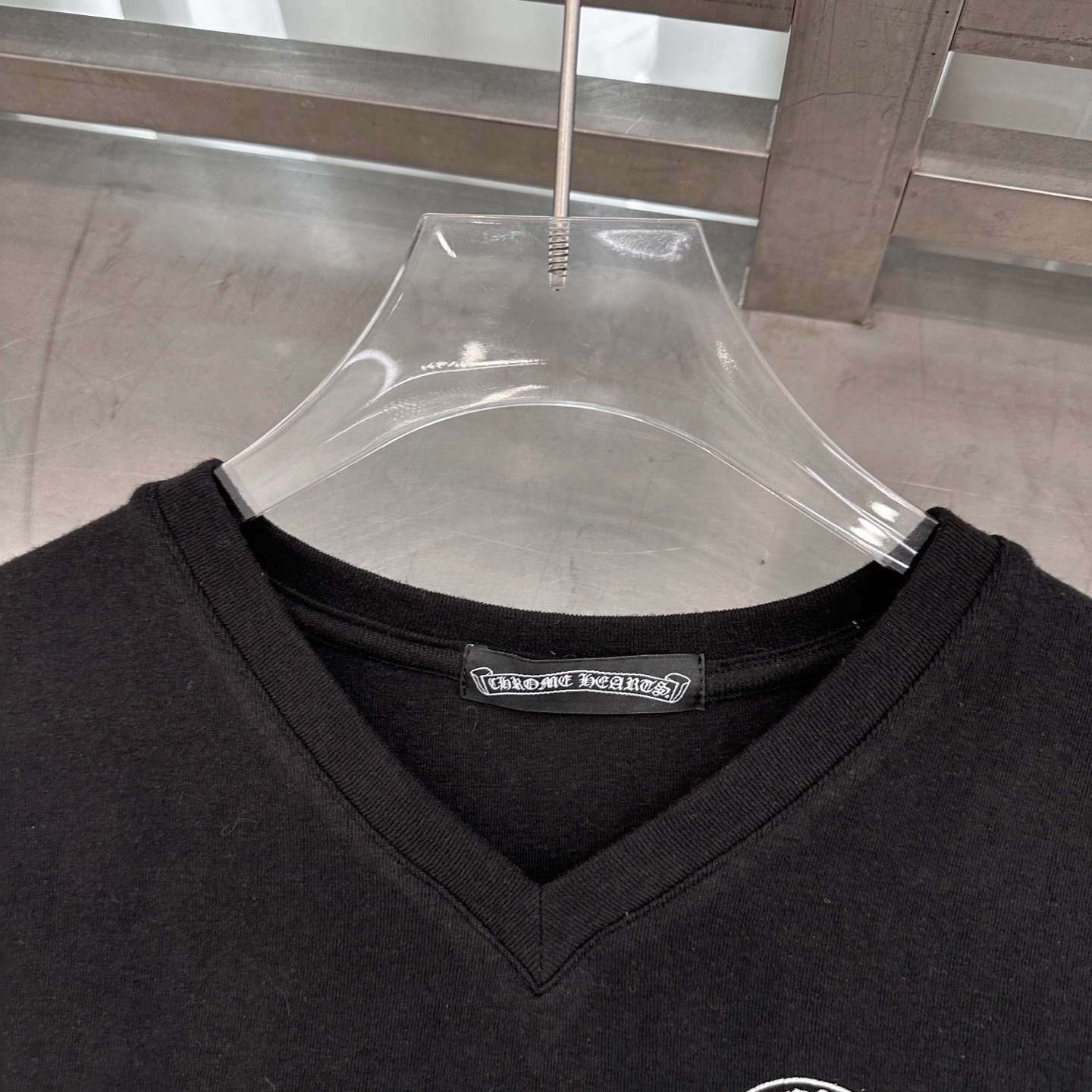 Chrome Hearts new long sleeve base layer, garment washed print, rayon blend fabric, casual fashion, sizes S M L.-Big cat