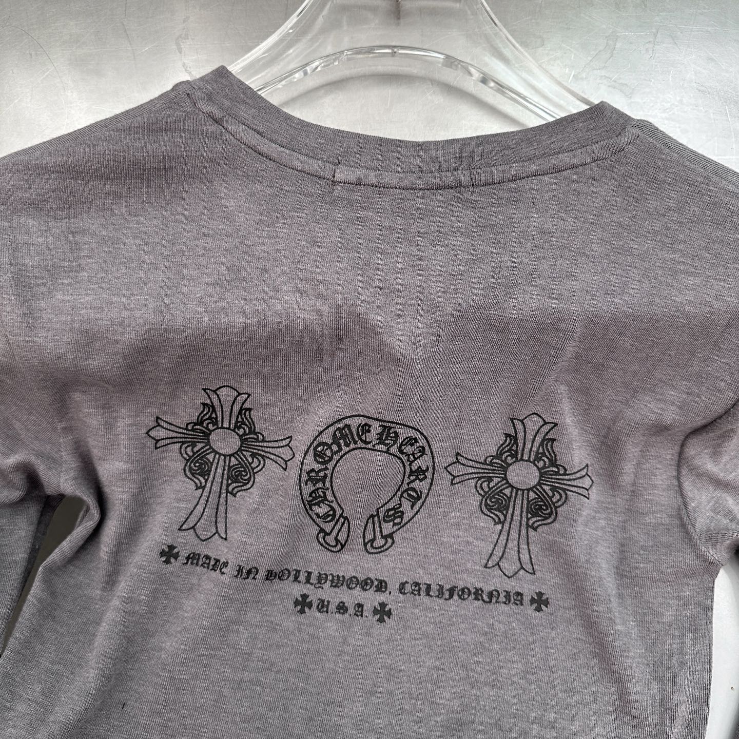 克罗心 ｜ 新款长袖打底，成衣洗水印花工艺，人棉混纺面料，休闲时尚，尺码sml