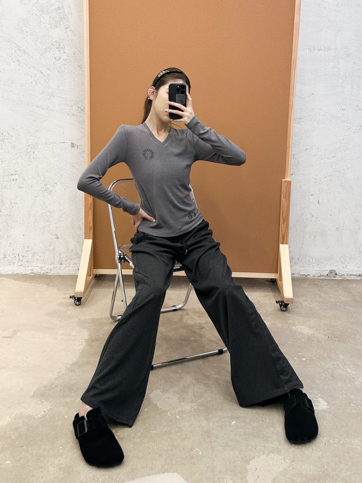 克罗心 ｜ 新款长袖打底，成衣洗水印花工艺，人棉混纺面料，休闲时尚，尺码sml