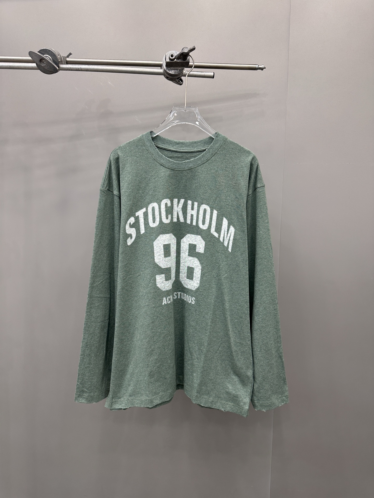 Acne ｜ 新款长袖t，成衣洗水吊磨印花工艺，男女同款，尺码sml