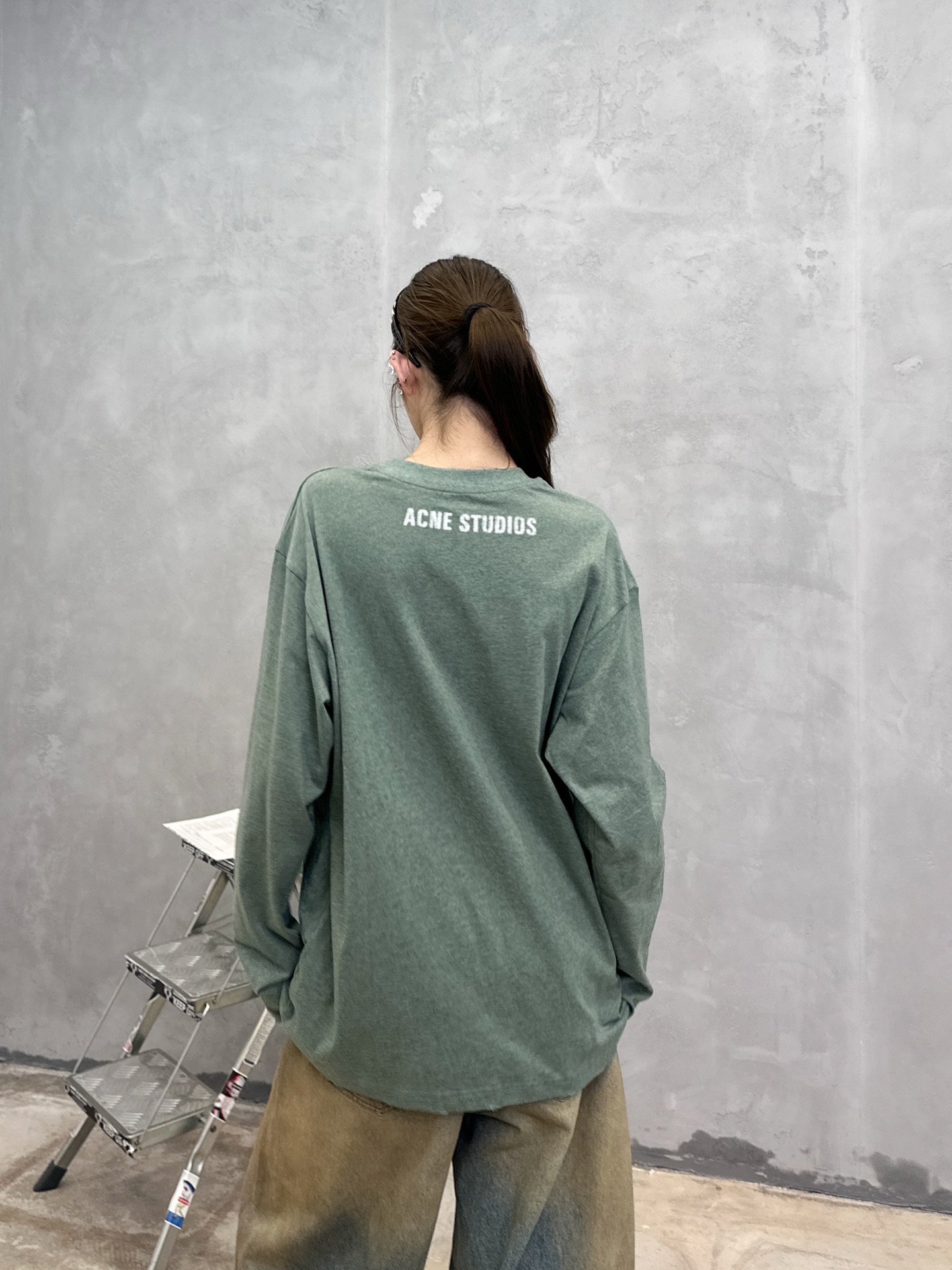 Acne ｜ 新款长袖t，成衣洗水吊磨印花工艺，男女同款，尺码sml