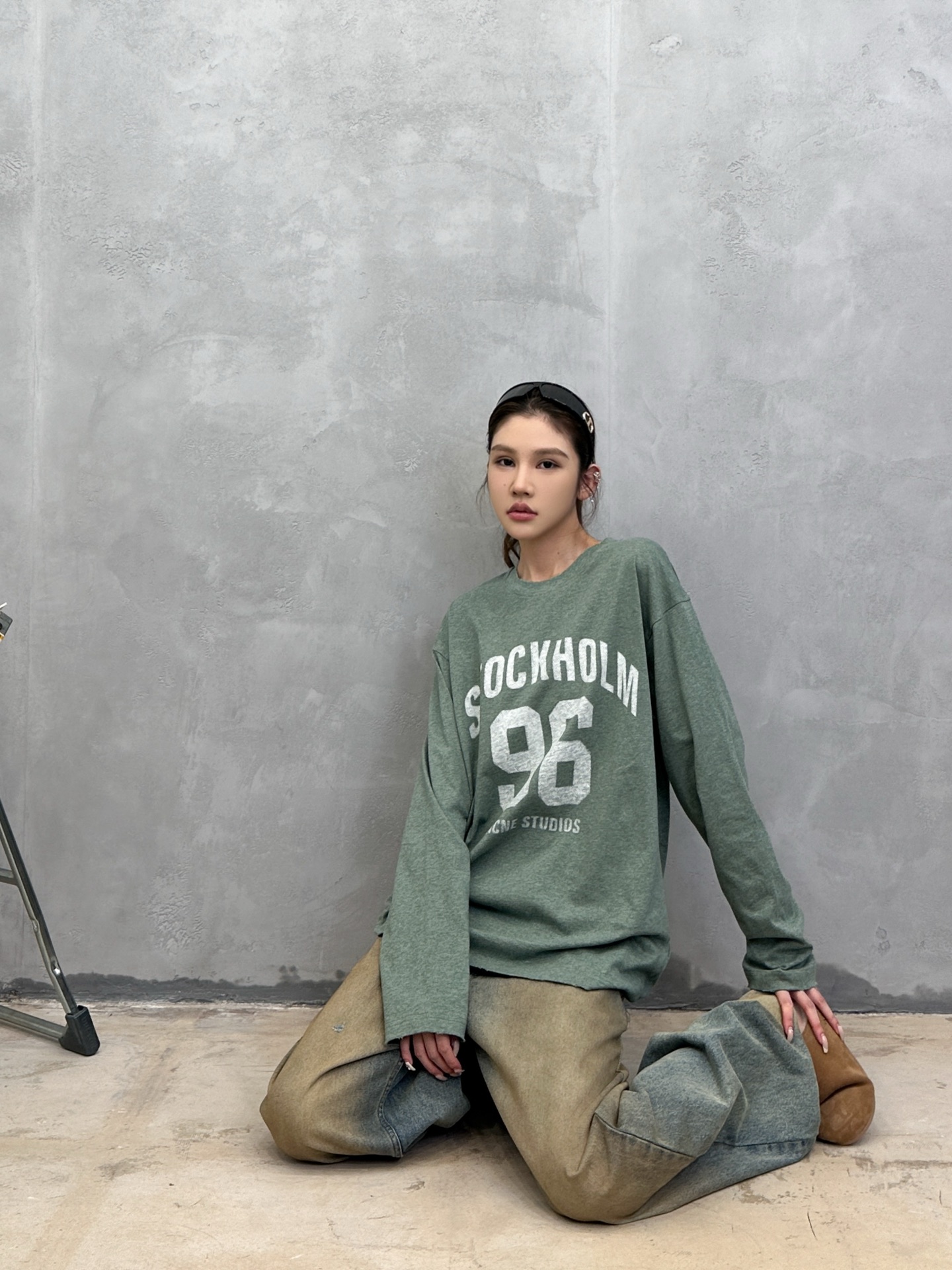 Acne ｜ 新款长袖t，成衣洗水吊磨印花工艺，男女同款，尺码sml