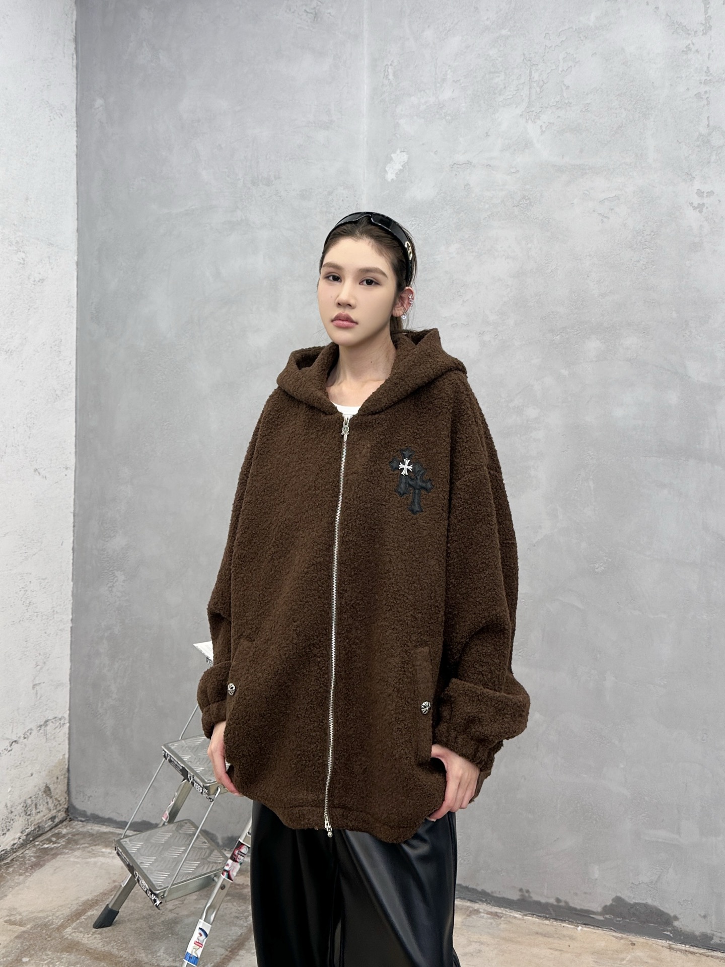 克罗心 ｜ 新款休闲外套，进口羊圈羊毛面料加品牌定制提花里布，手工车十字标，男女同款，尺码sml