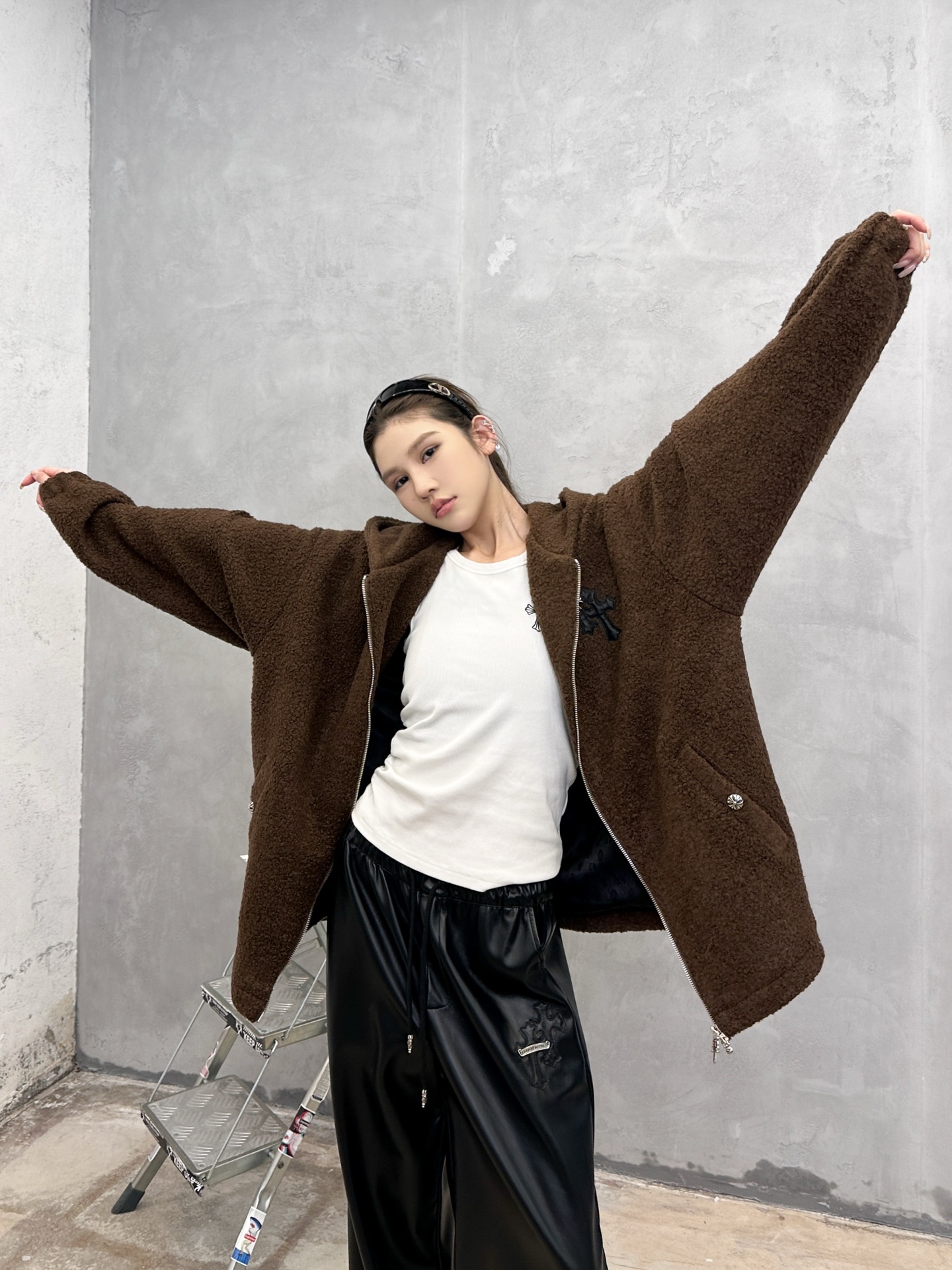 克罗心 ｜ 新款休闲外套，进口羊圈羊毛面料加品牌定制提花里布，手工车十字标，男女同款，尺码sml