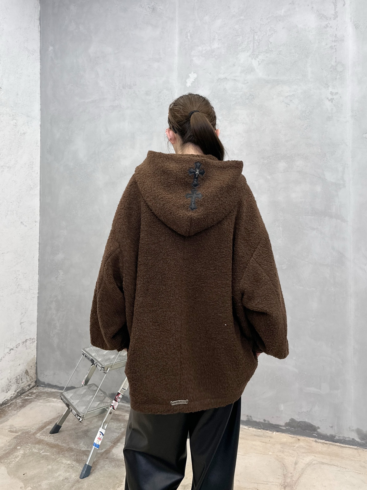 克罗心 ｜ 新款休闲外套，进口羊圈羊毛面料加品牌定制提花里布，手工车十字标，男女同款，尺码sml