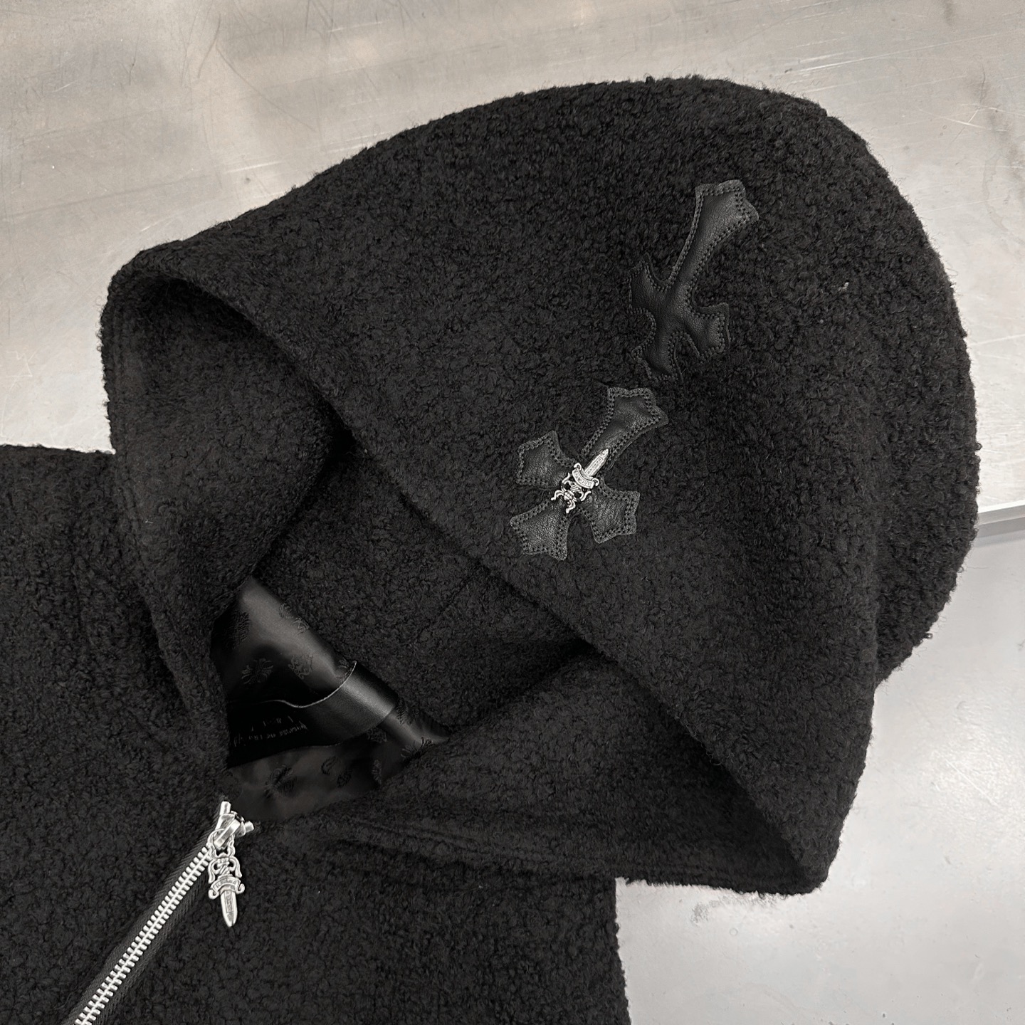 克罗心 ｜ 新款休闲外套，进口羊圈羊毛面料加品牌定制提花里布，手工车十字标，男女同款，尺码sml