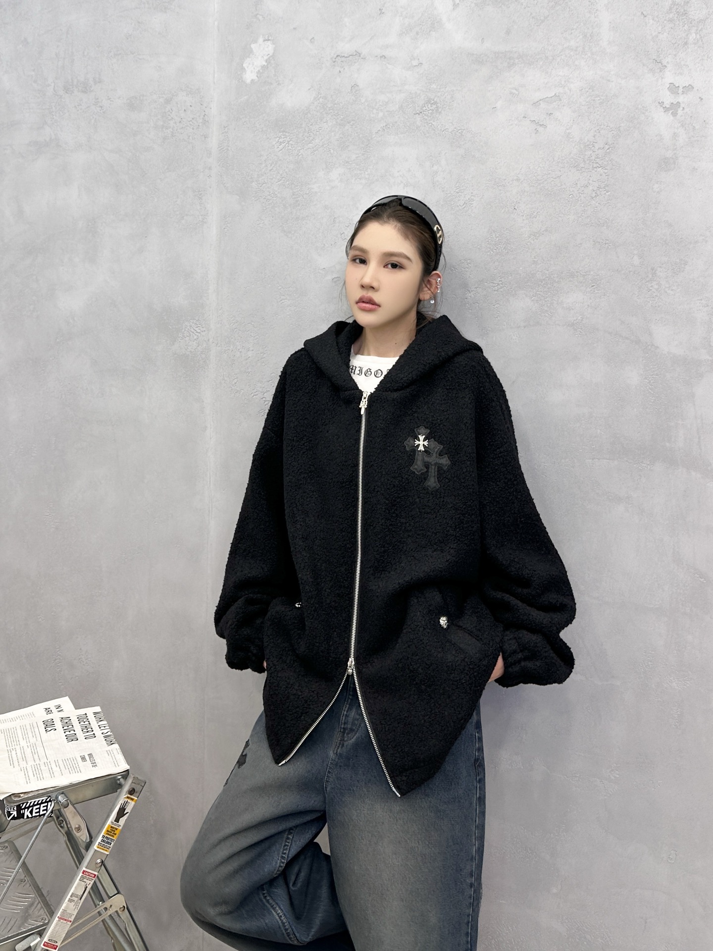 克罗心 ｜ 新款休闲外套，进口羊圈羊毛面料加品牌定制提花里布，手工车十字标，男女同款，尺码sml