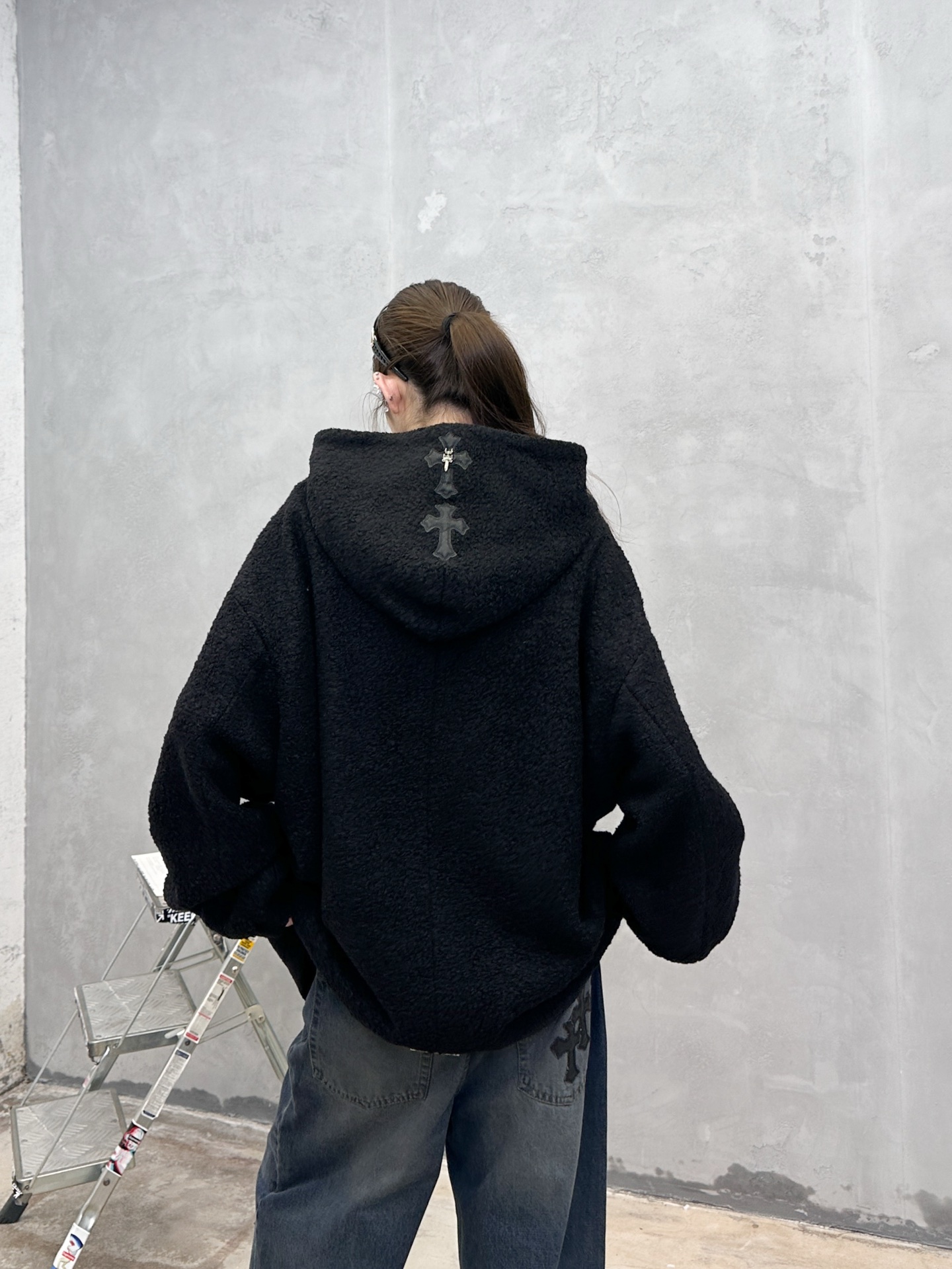 克罗心 ｜ 新款休闲外套，进口羊圈羊毛面料加品牌定制提花里布，手工车十字标，男女同款，尺码sml