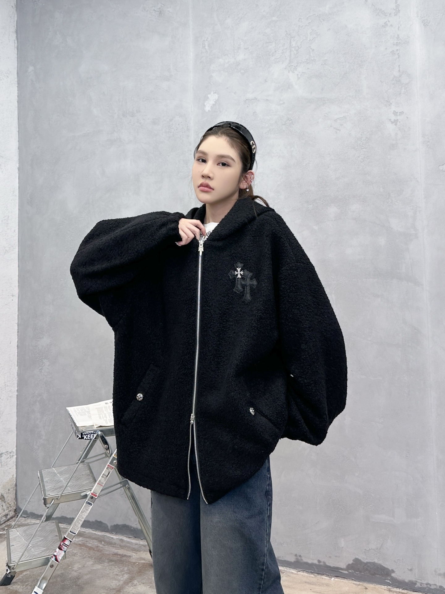 克罗心 ｜ 新款休闲外套，进口羊圈羊毛面料加品牌定制提花里布，手工车十字标，男女同款，尺码sml