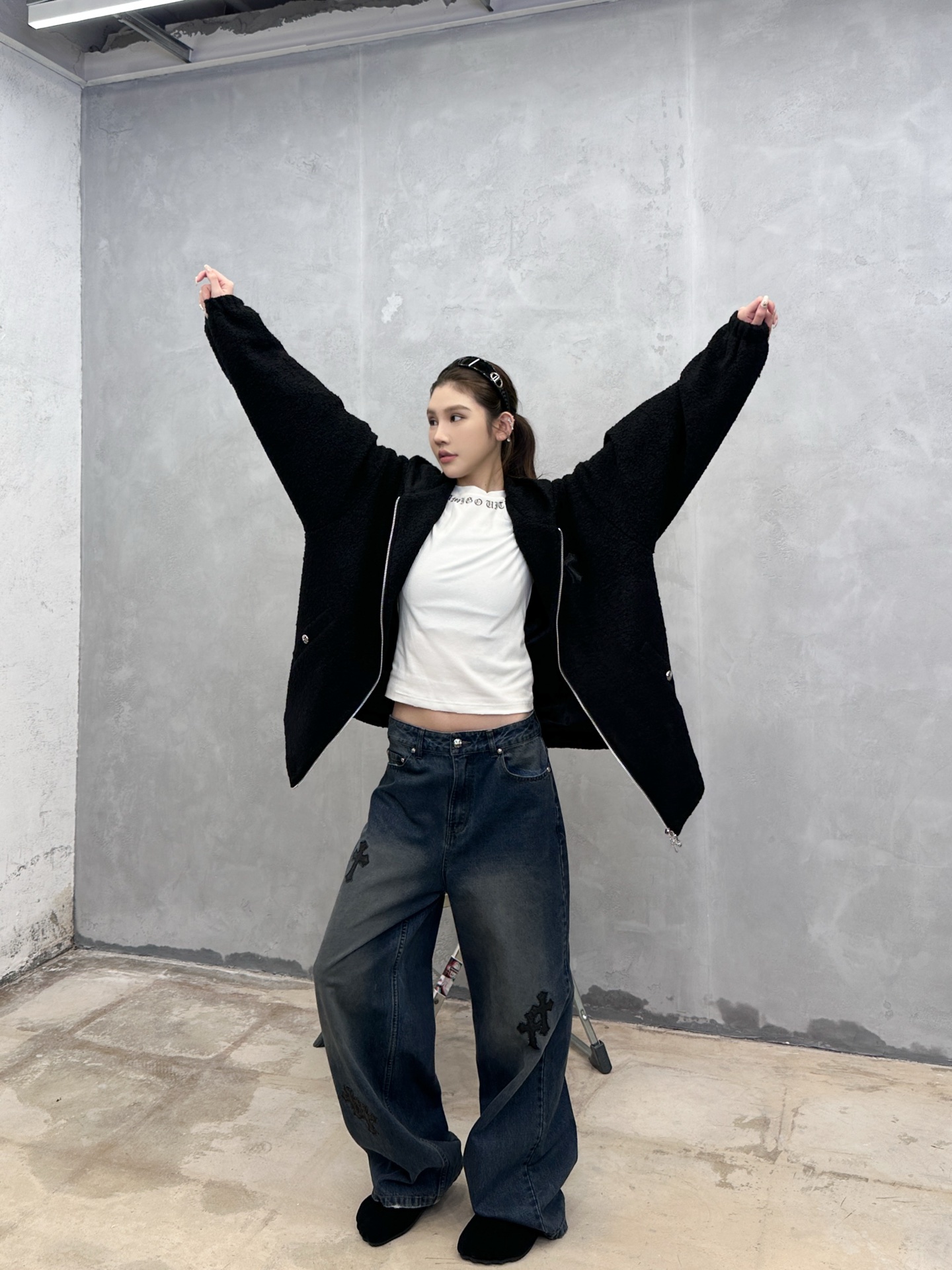 克罗心 ｜ 新款休闲外套，进口羊圈羊毛面料加品牌定制提花里布，手工车十字标，男女同款，尺码sml