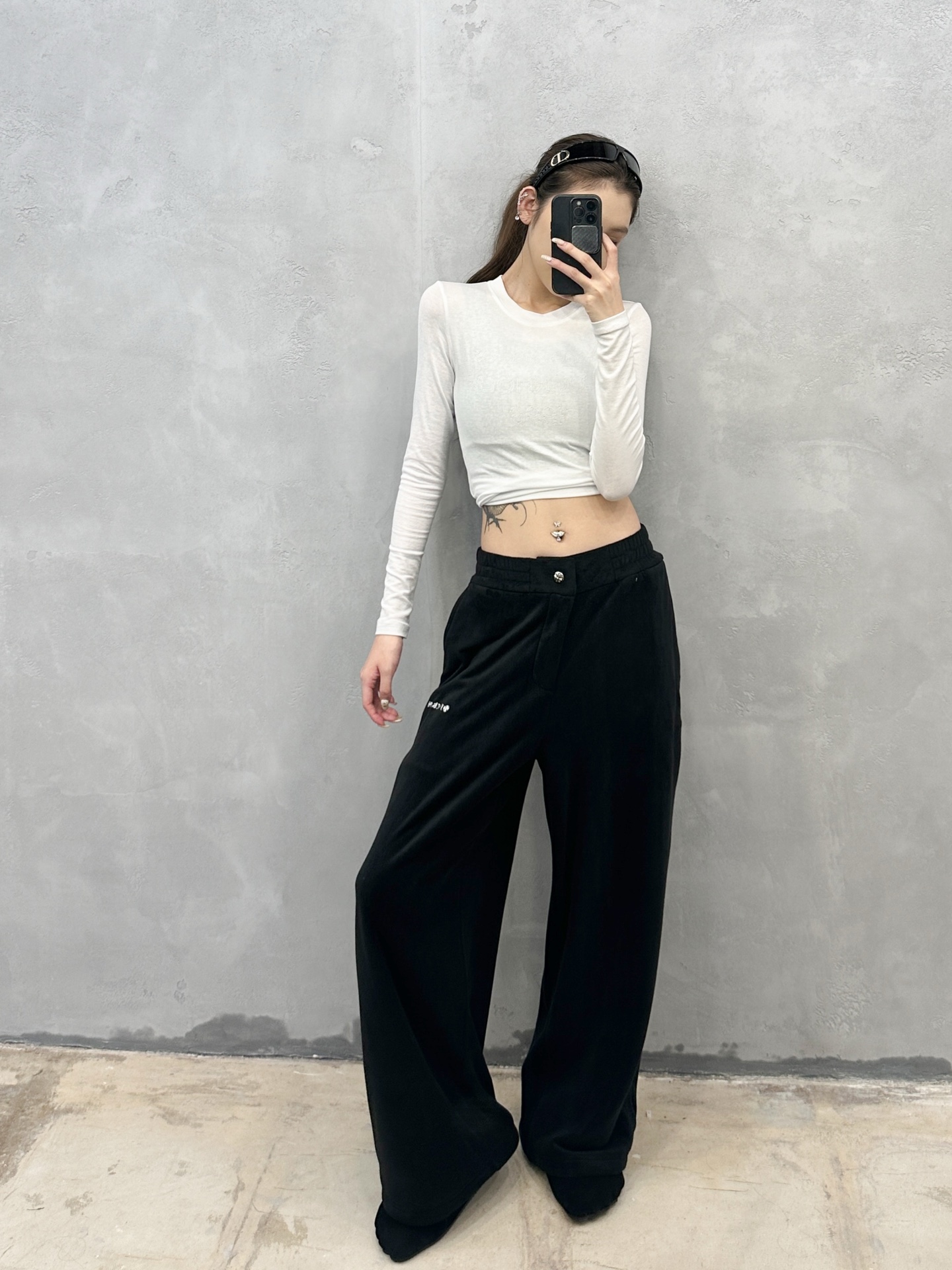 克罗心 ｜ 新款休闲裤，经典刺绣标，进口高密细绒保暖面料，休闲时尚，男女同款，尺码sml